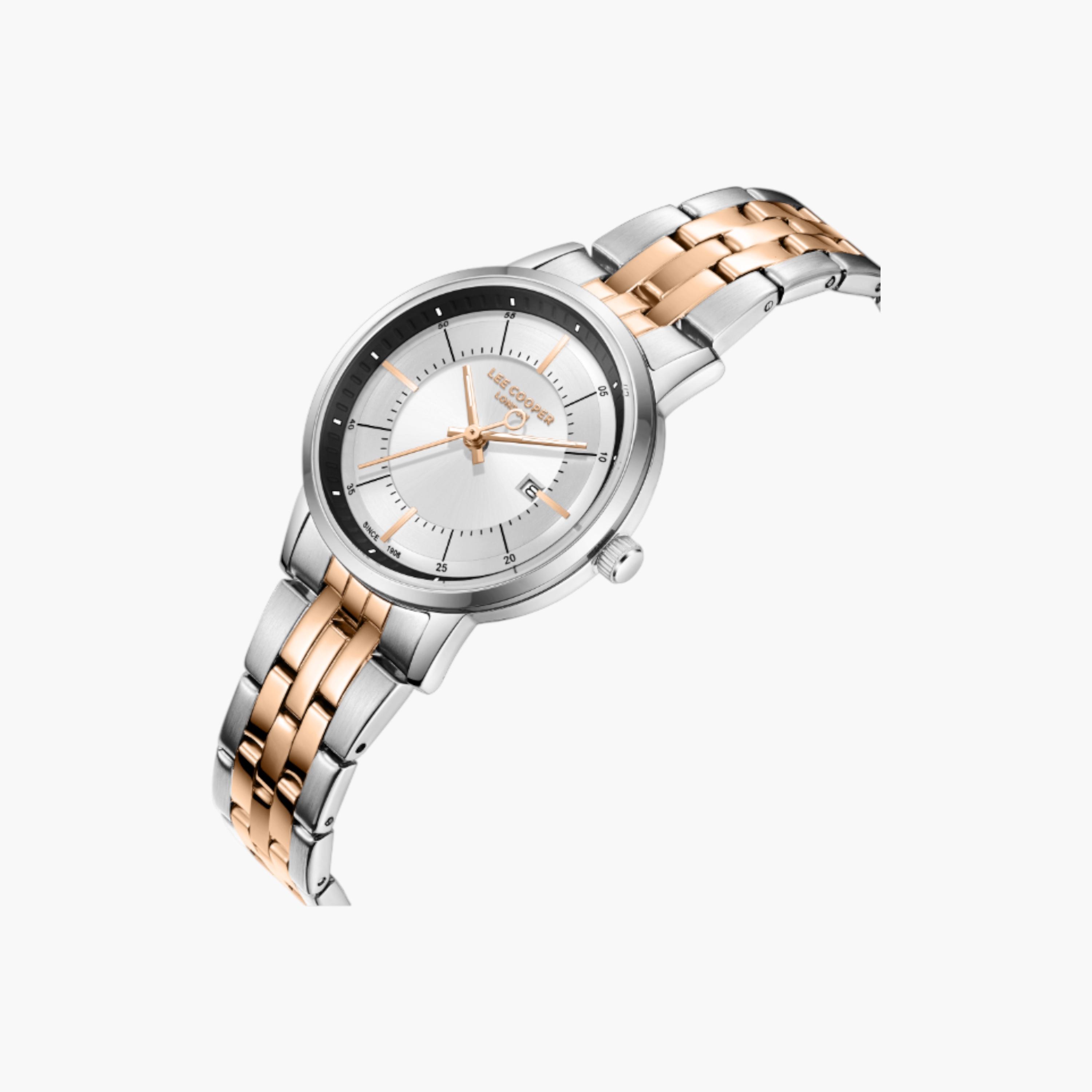 ساعة يد تناظرية فضية للنساء من لي كوبر - LC08165.530-women-watchesandjewellery-watches-image-2