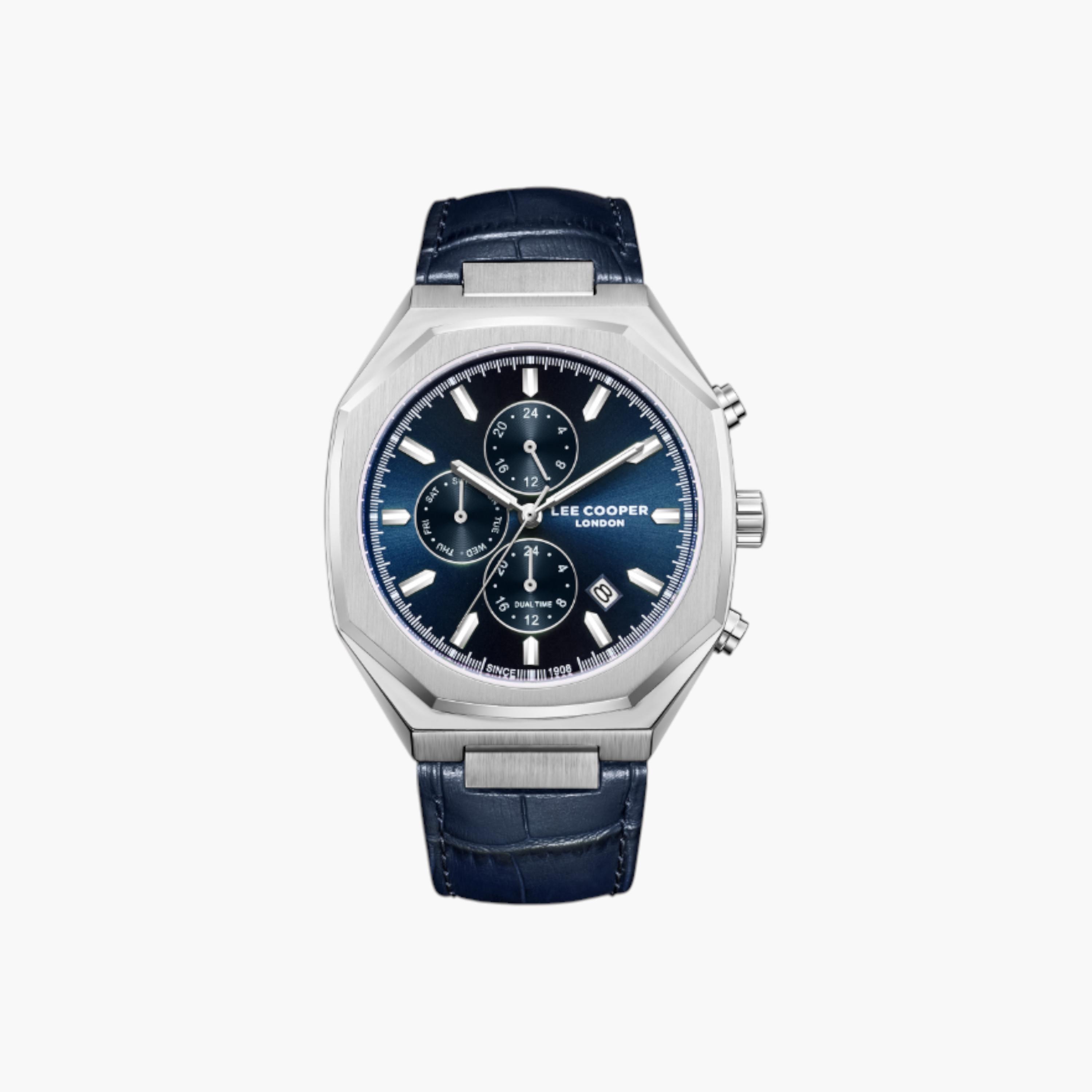 Lee Cooper Analog Blue Dial Leather Watch-men-watchesandjewellery-watches-image-1