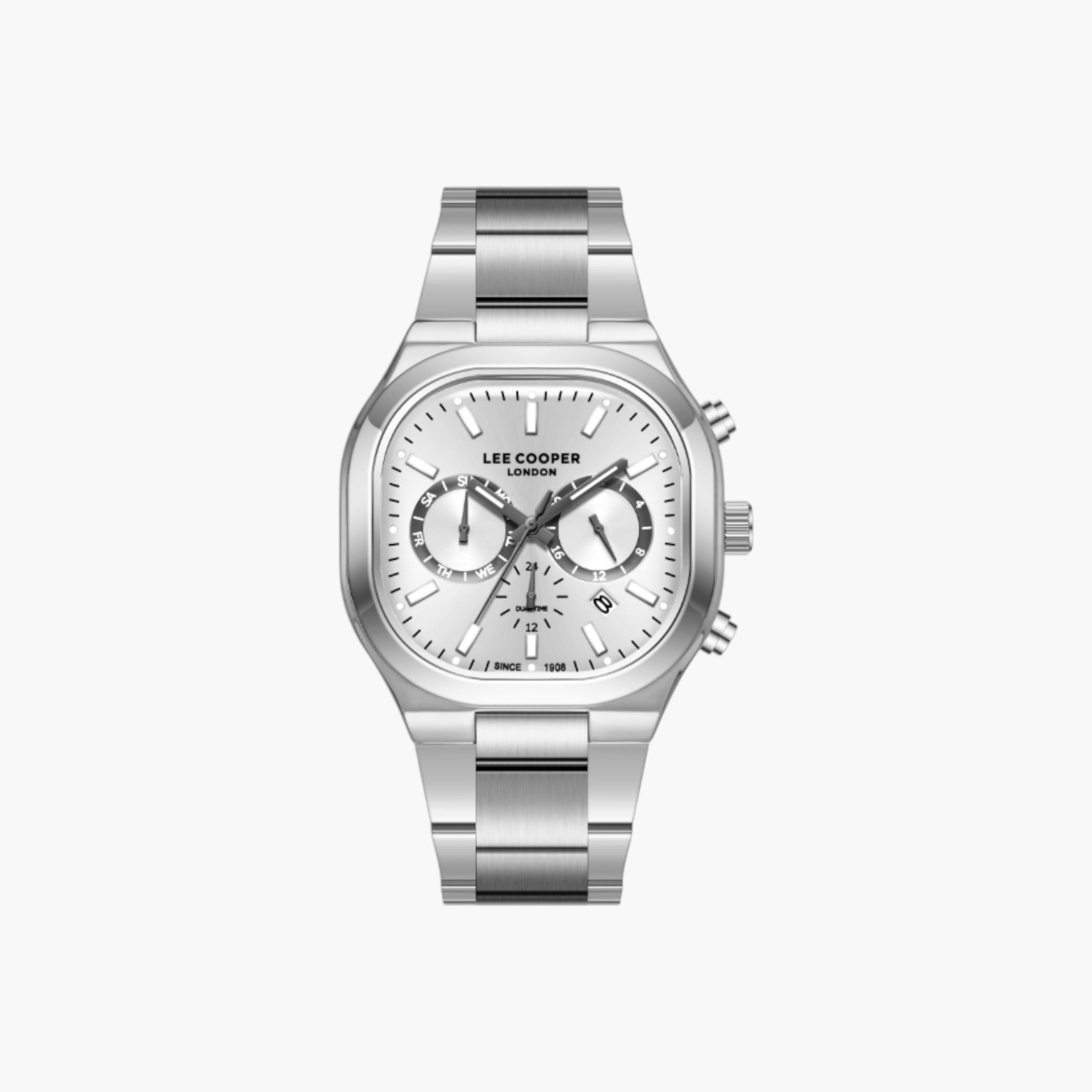 Lee Cooper Chronograph Silver Dial Metal Watch-men-watchesandjewellery-watches-image-1