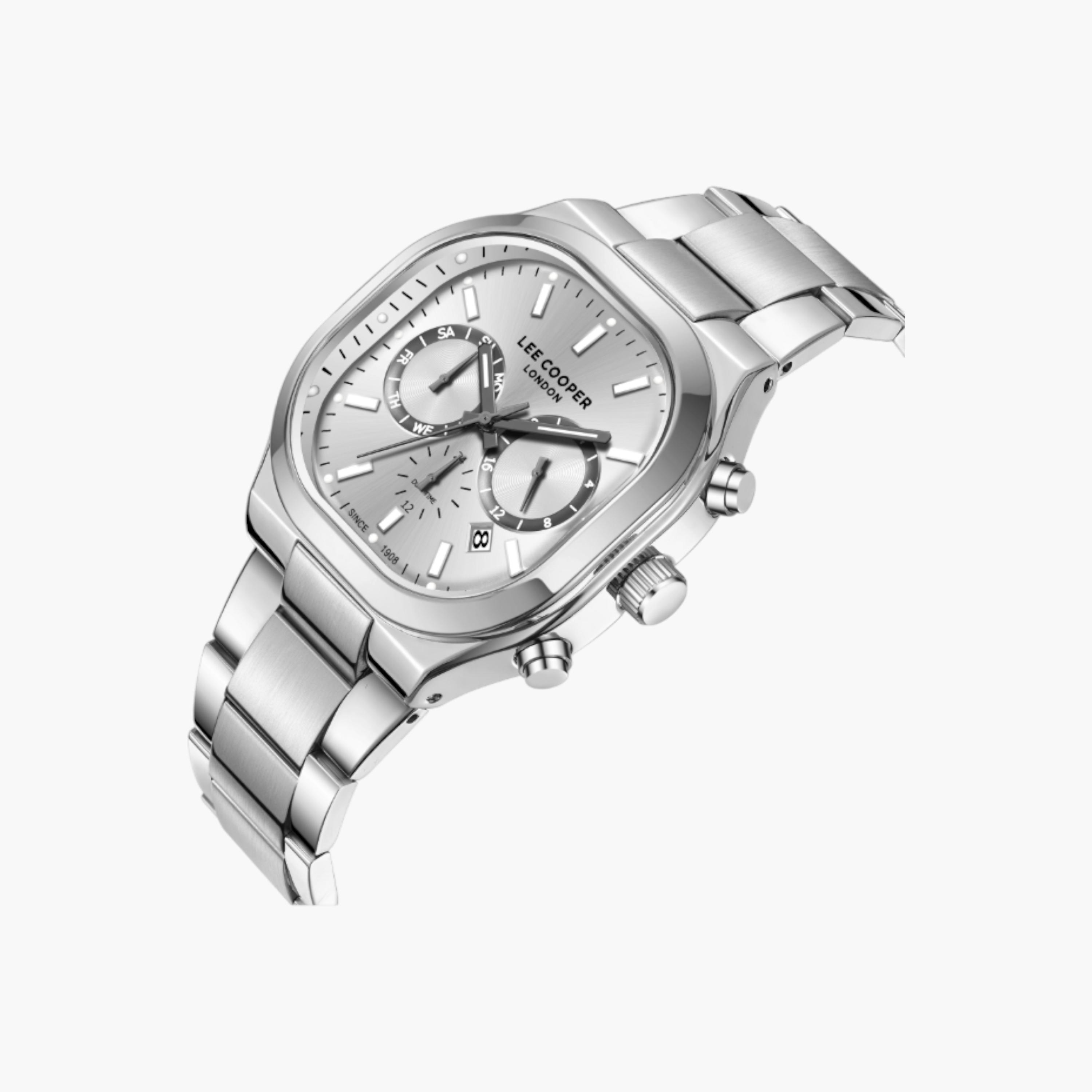 Lee Cooper Chronograph Silver Dial Metal Watch-men-watchesandjewellery-watches-image-2