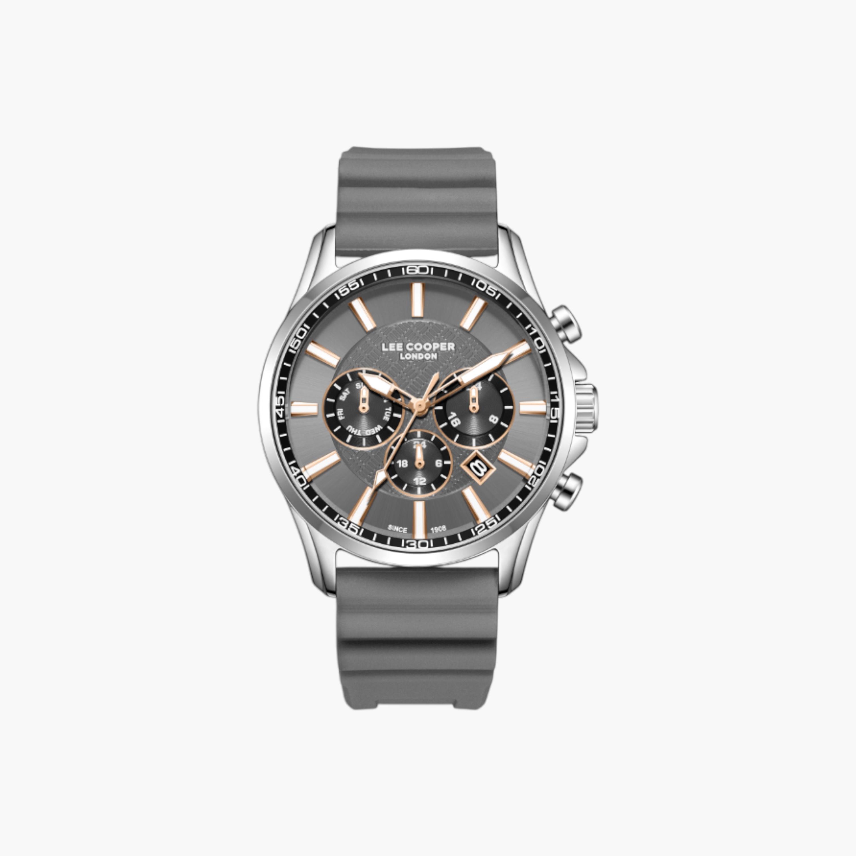 Lee Cooper Analog Grey Dial Silicone Watch-men-watchesandjewellery-watches-image-1