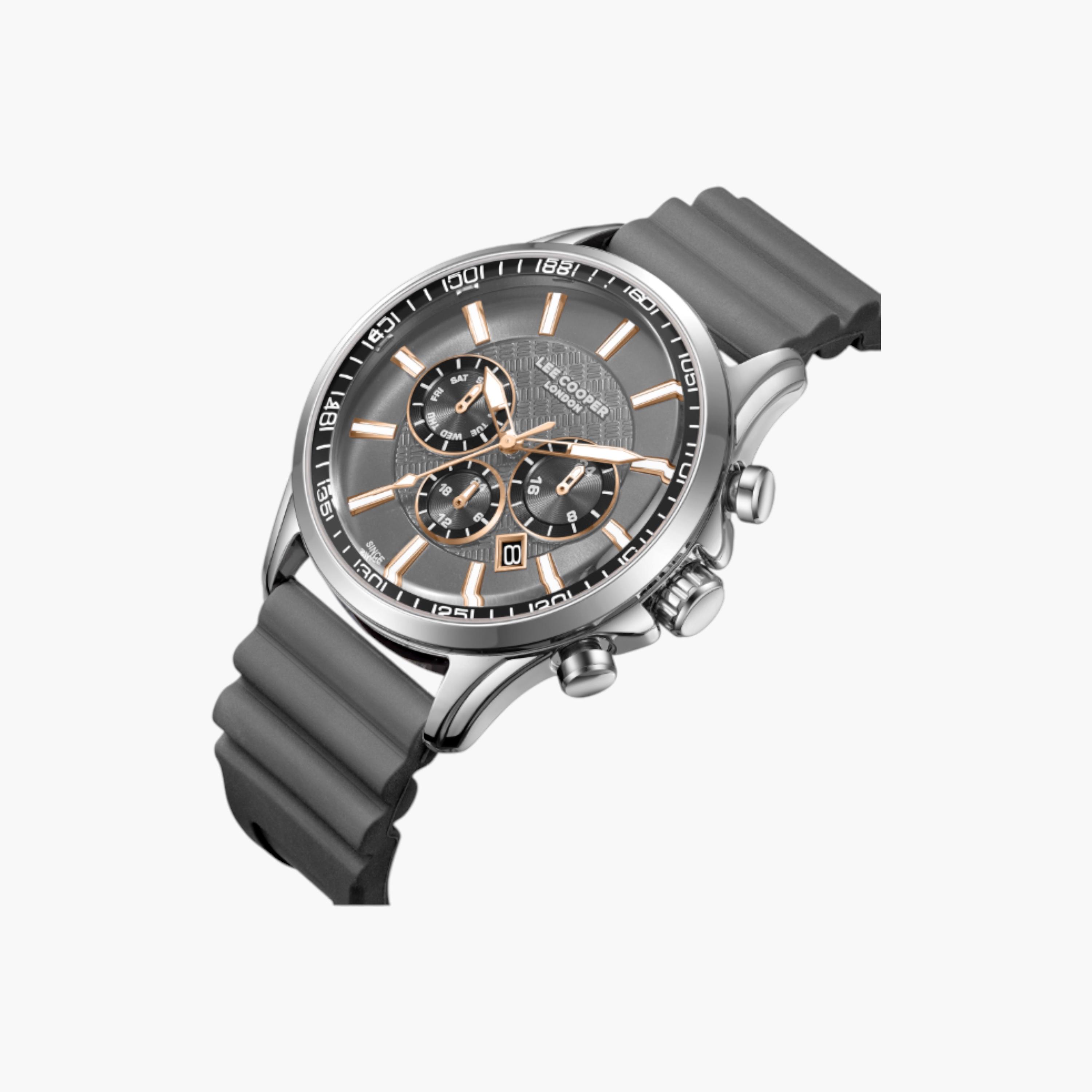 Lee Cooper Analog Grey Dial Silicone Watch-men-watchesandjewellery-watches-image-2