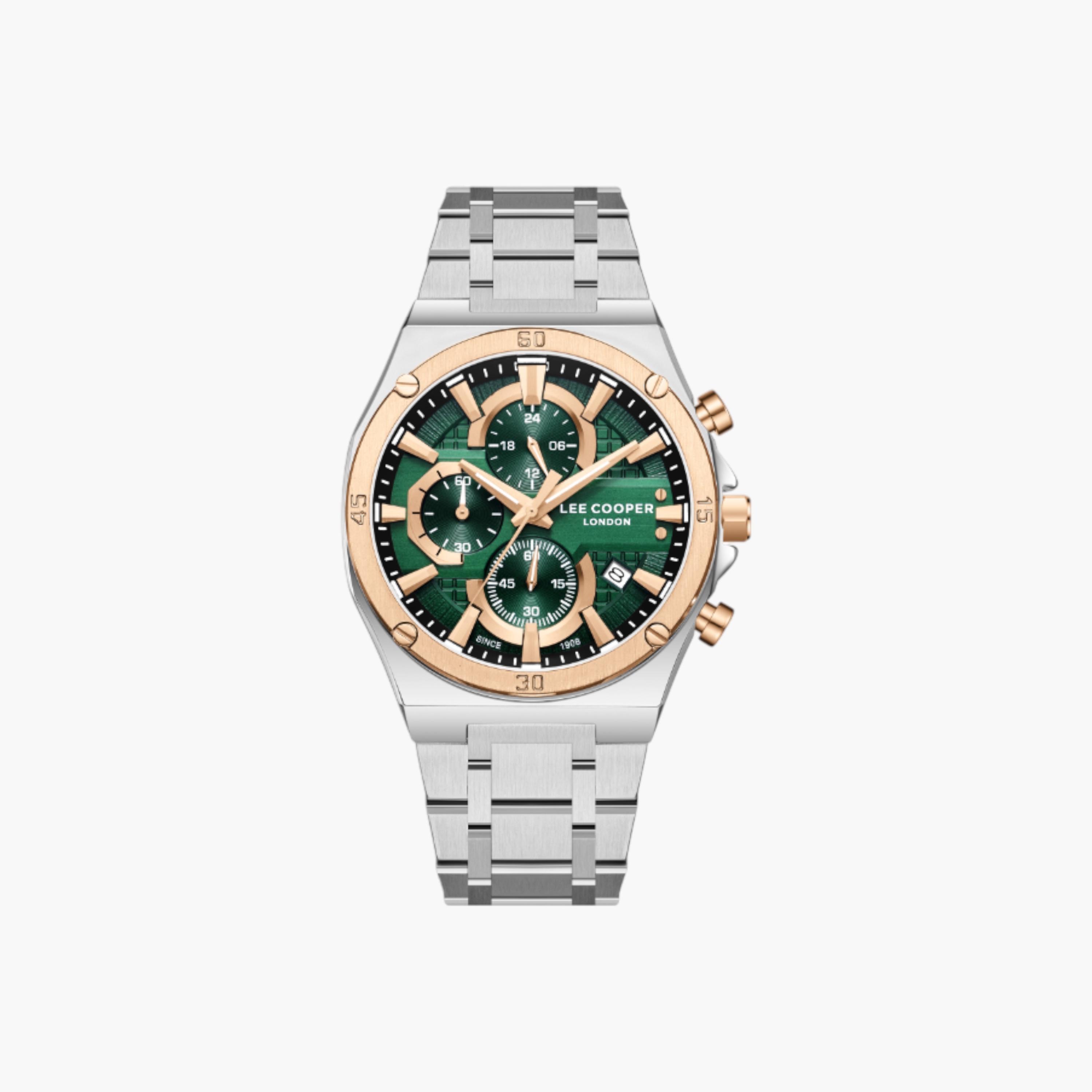 Lee Cooper Chronograph Green Dial Metal Watch-men-watchesandjewellery-watches-image-1