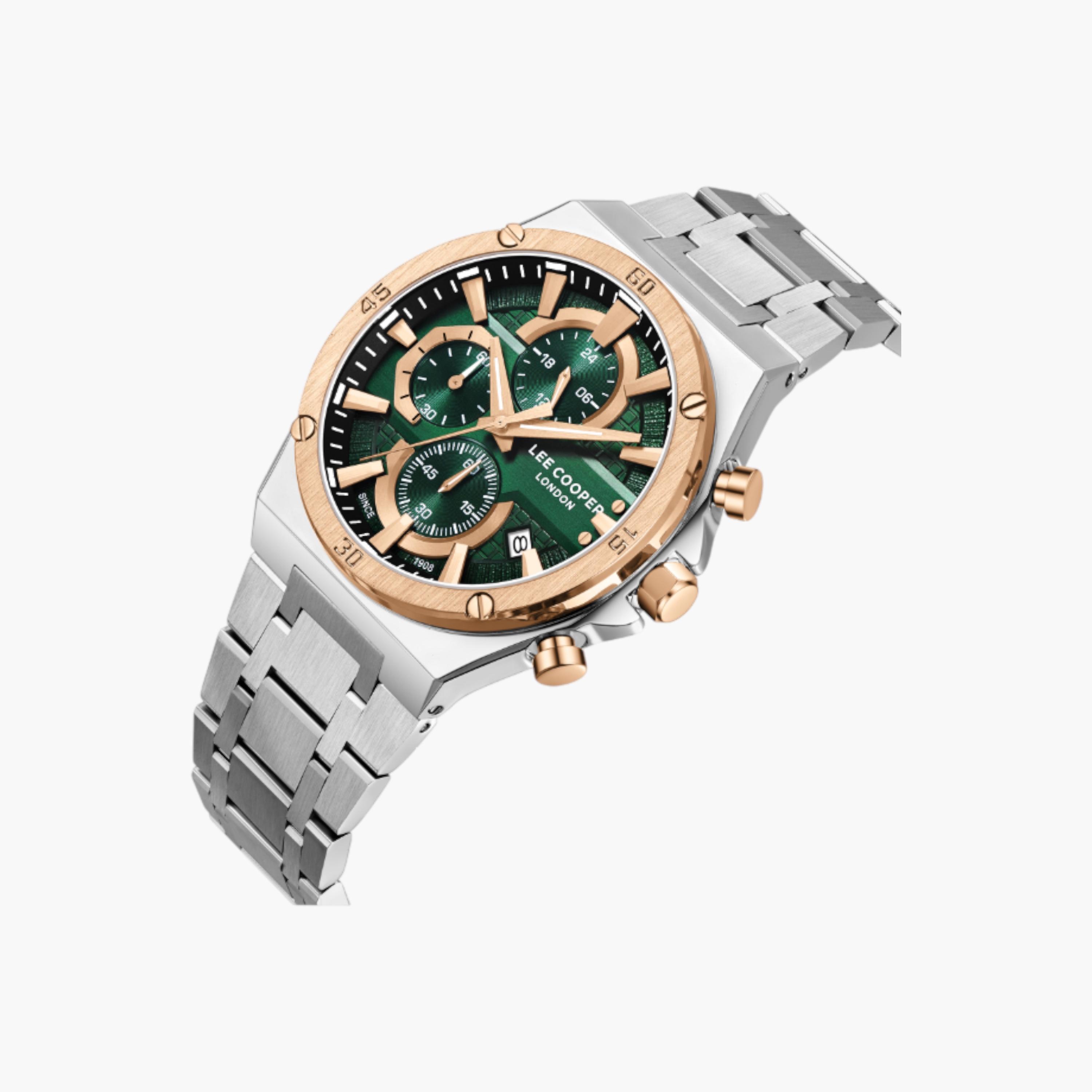 Lee Cooper Chronograph Green Dial Metal Watch-men-watchesandjewellery-watches-image-2