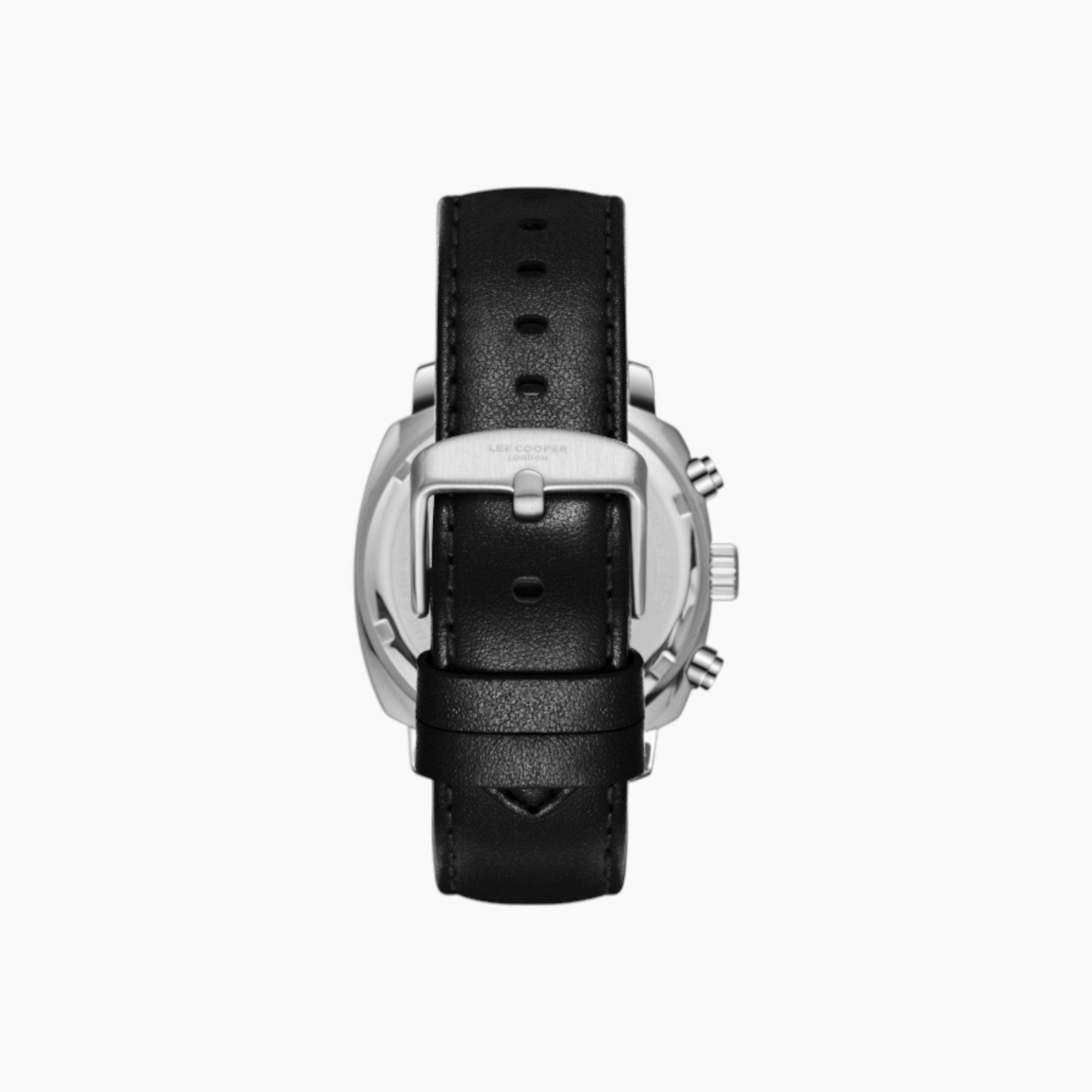 Lee Cooper Chronograph Silver Dial Leather Watch-men-watchesandjewellery-watches-image-2