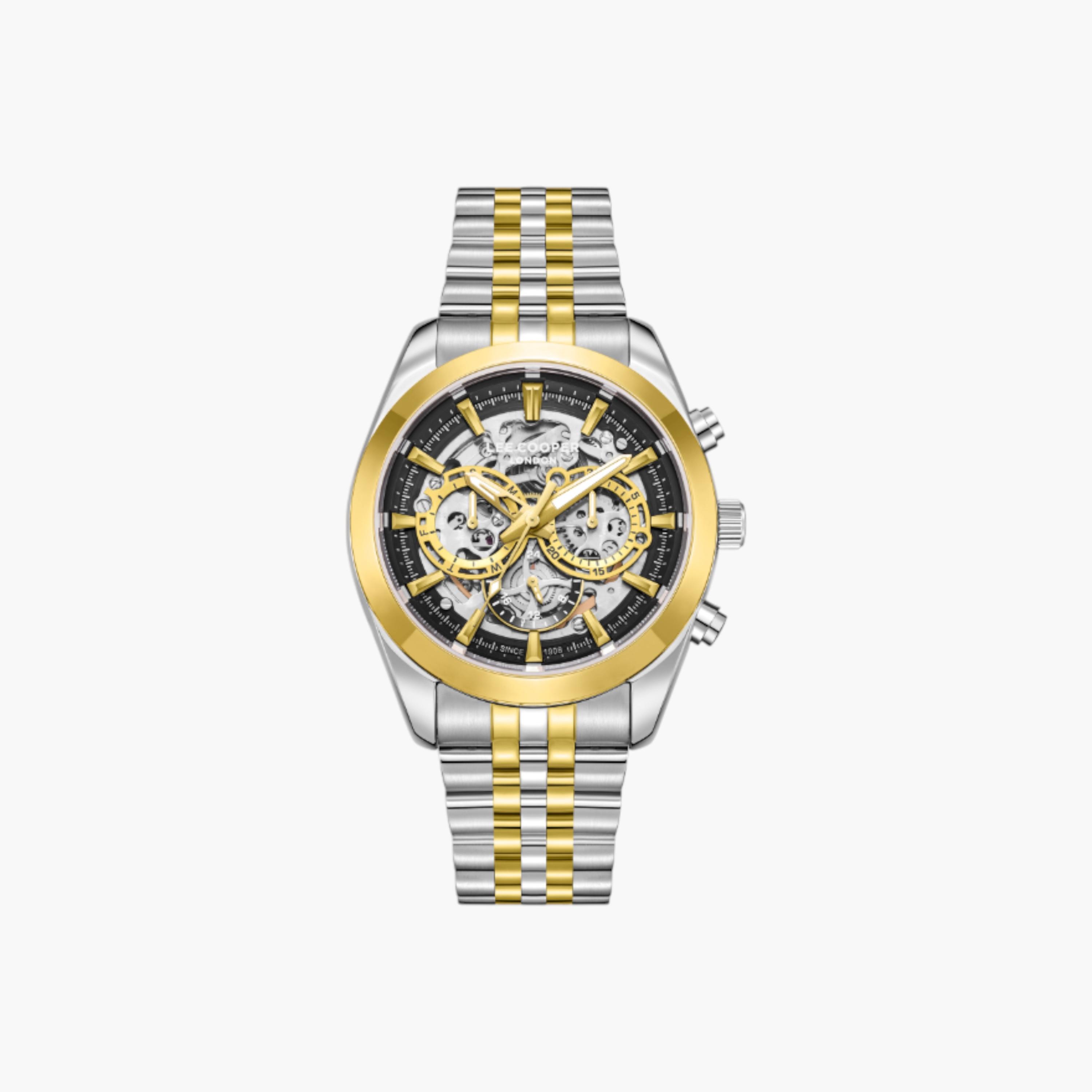 Lee Cooper Automatic Black Dial Metal Watch - LC08176.250-men-watchesandjewellery-watches-image-1