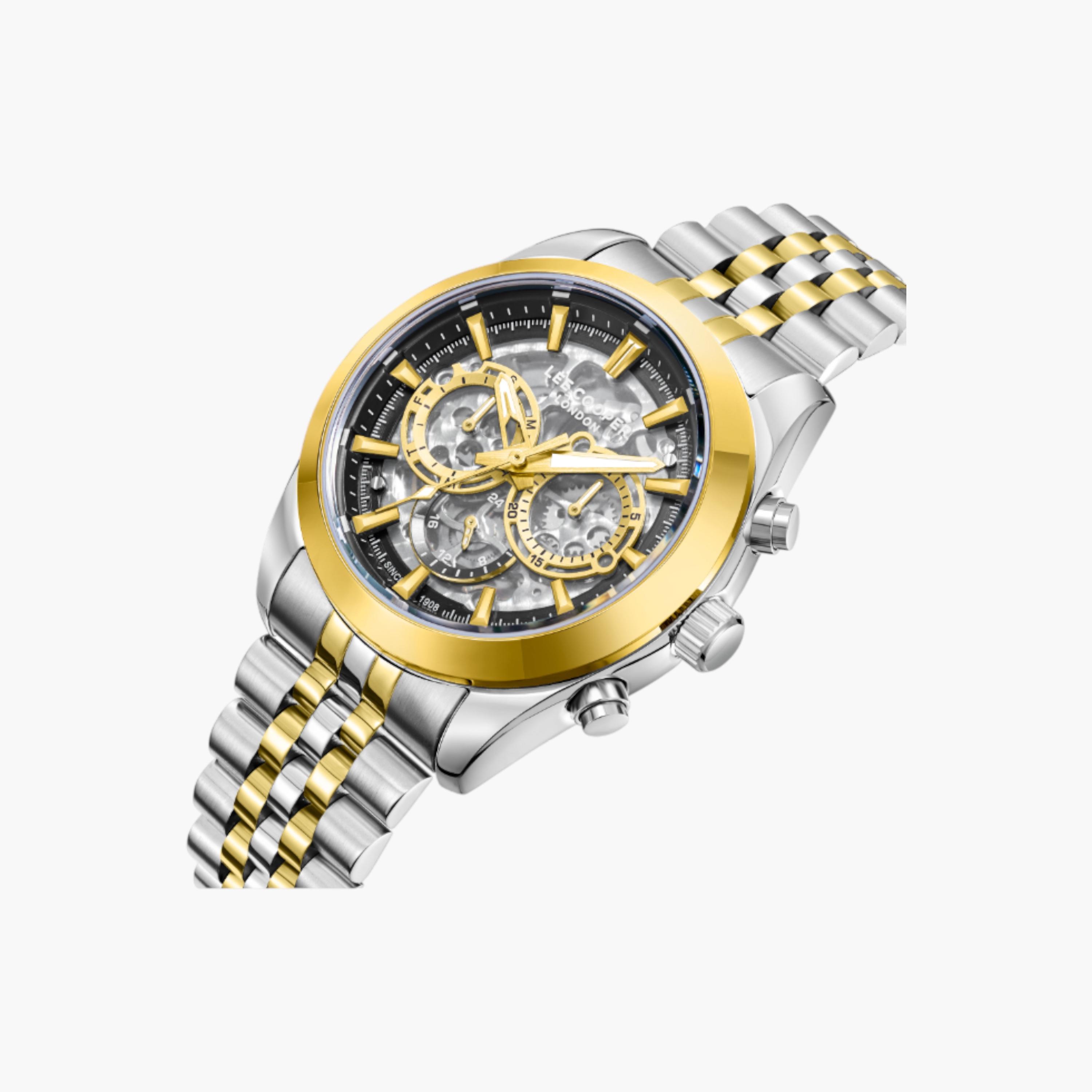 ساعة معدن أوتوماتيكية مينا أسود من لي كوبر - LC08176.250-men-watchesandjewellery-watches-image-2