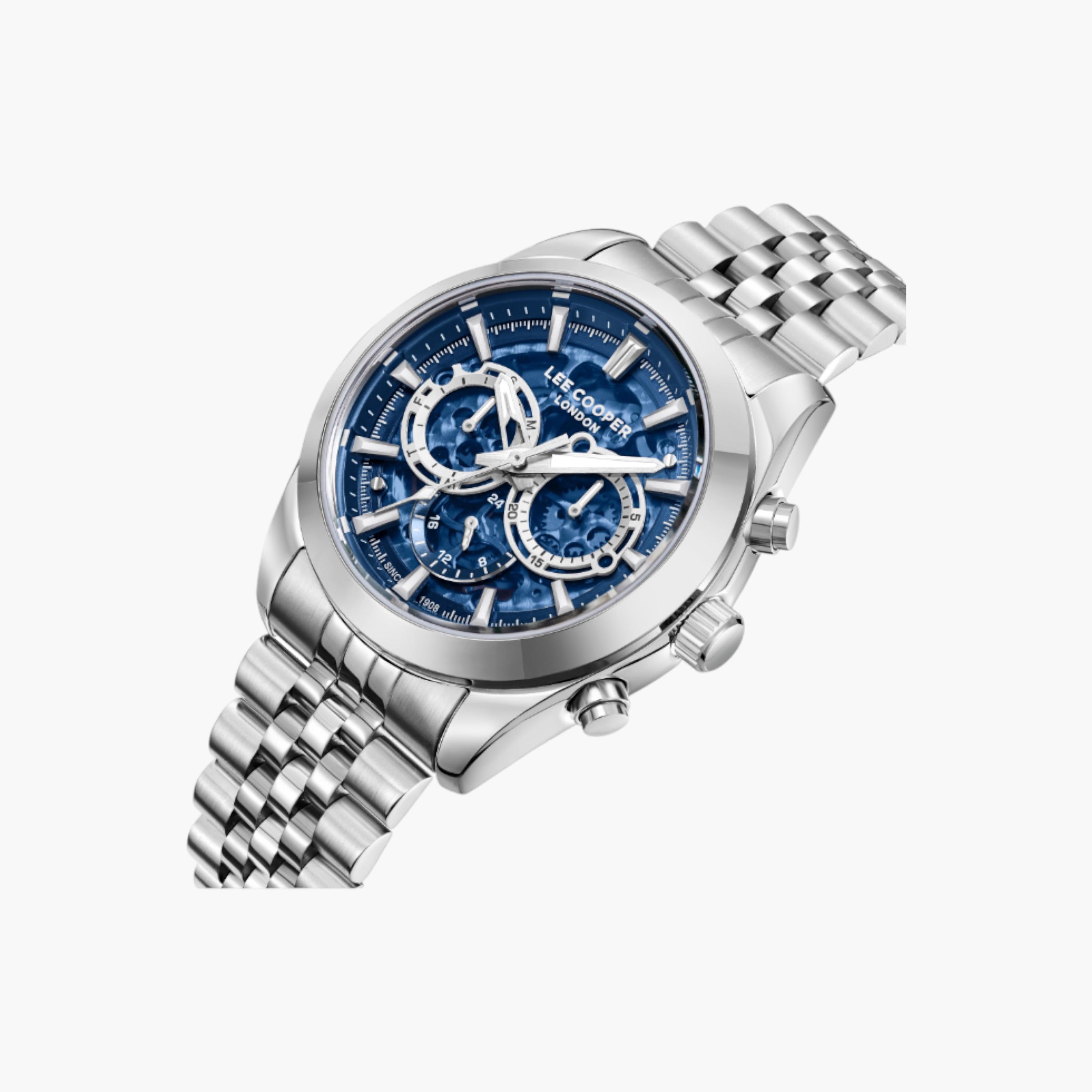 Lee Cooper Automatic Blue Dial Metal Watch-men-watchesandjewellery-watches-image-2