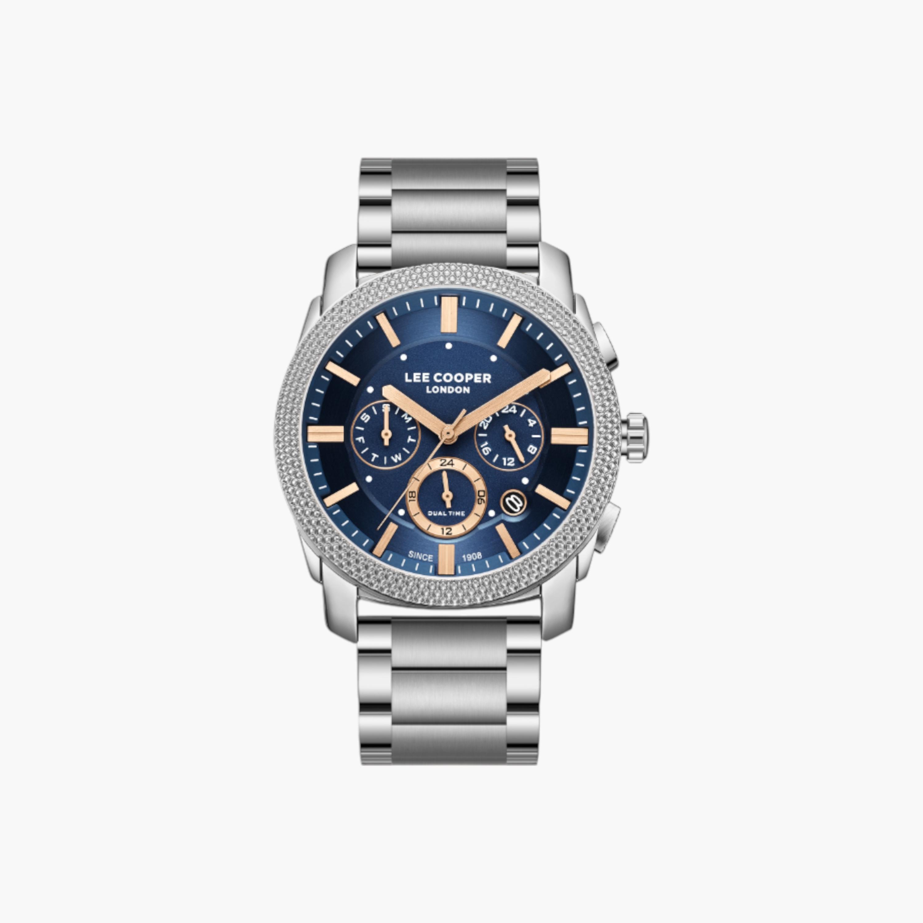 Lee Cooper Chronograph Blue Dial Metal Watch-men-watchesandjewellery-watches-image-1