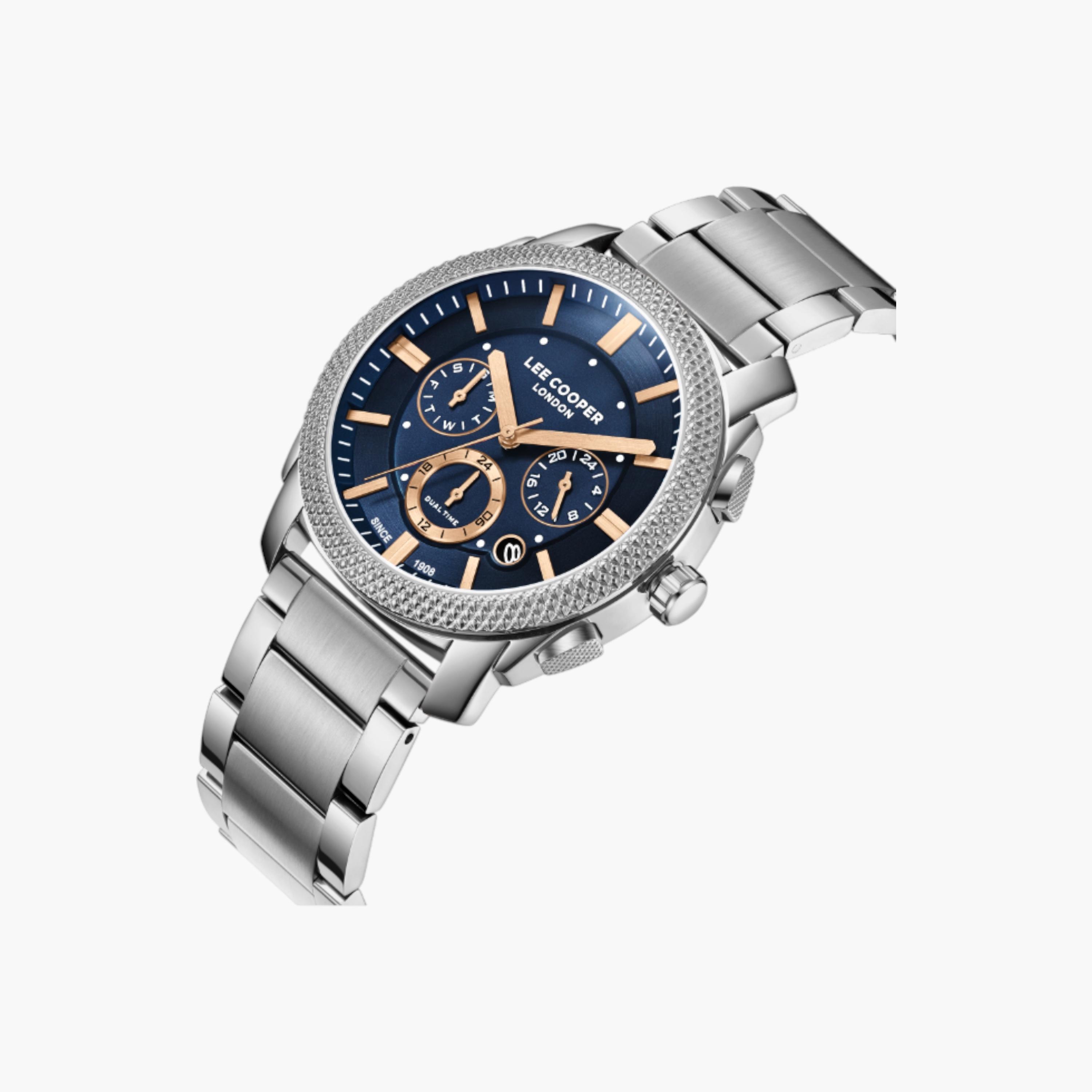 Lee Cooper Chronograph Blue Dial Metal Watch-men-watchesandjewellery-watches-image-2