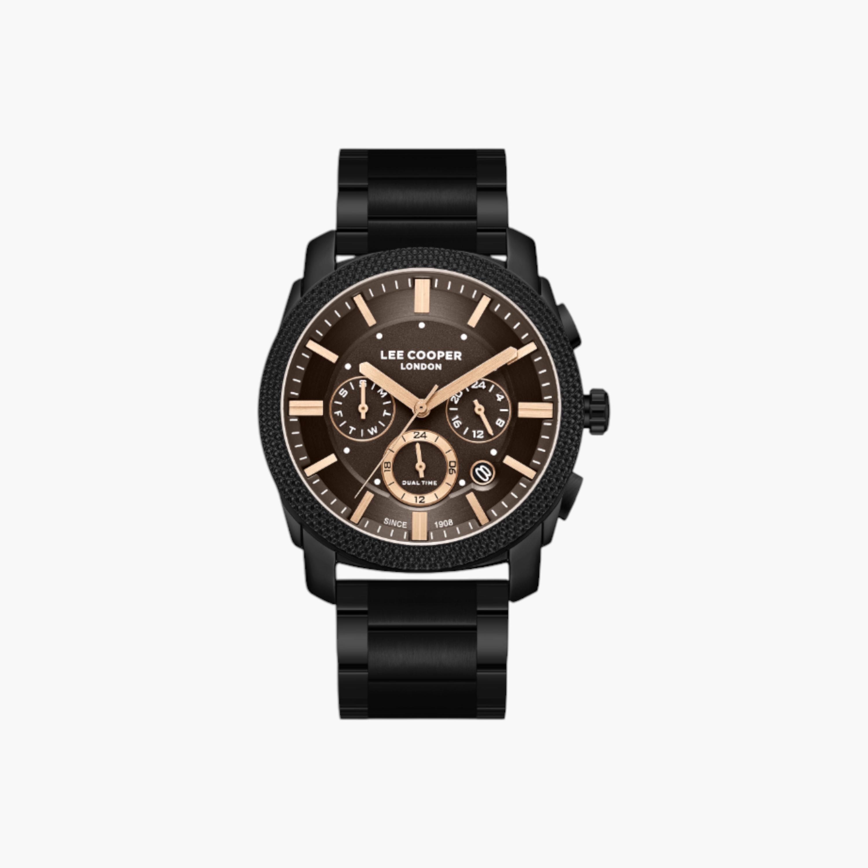 Lee Cooper Chronograph Black Dial Metal Watch-men-watchesandjewellery-watches-image-1