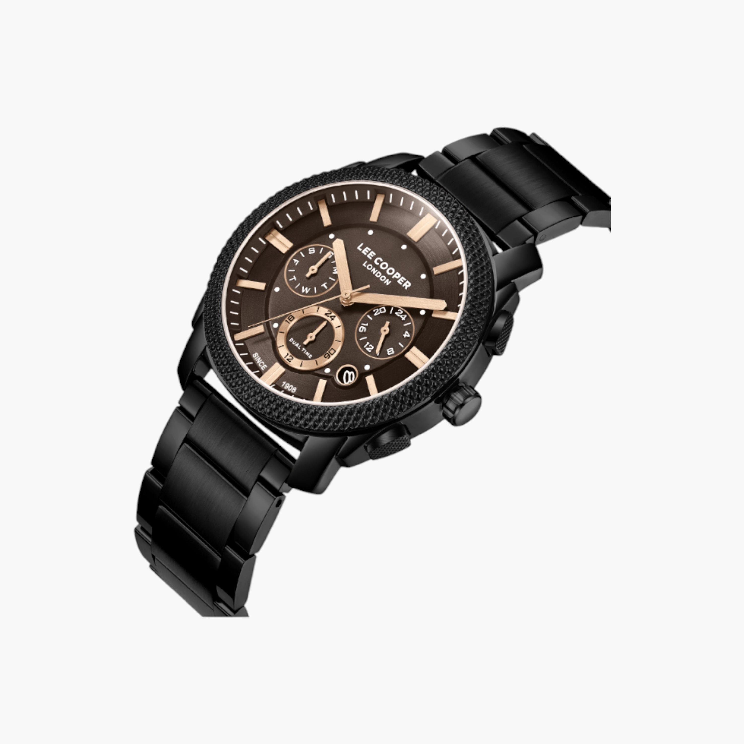 Lee Cooper Chronograph Black Dial Metal Watch-men-watchesandjewellery-watches-image-2