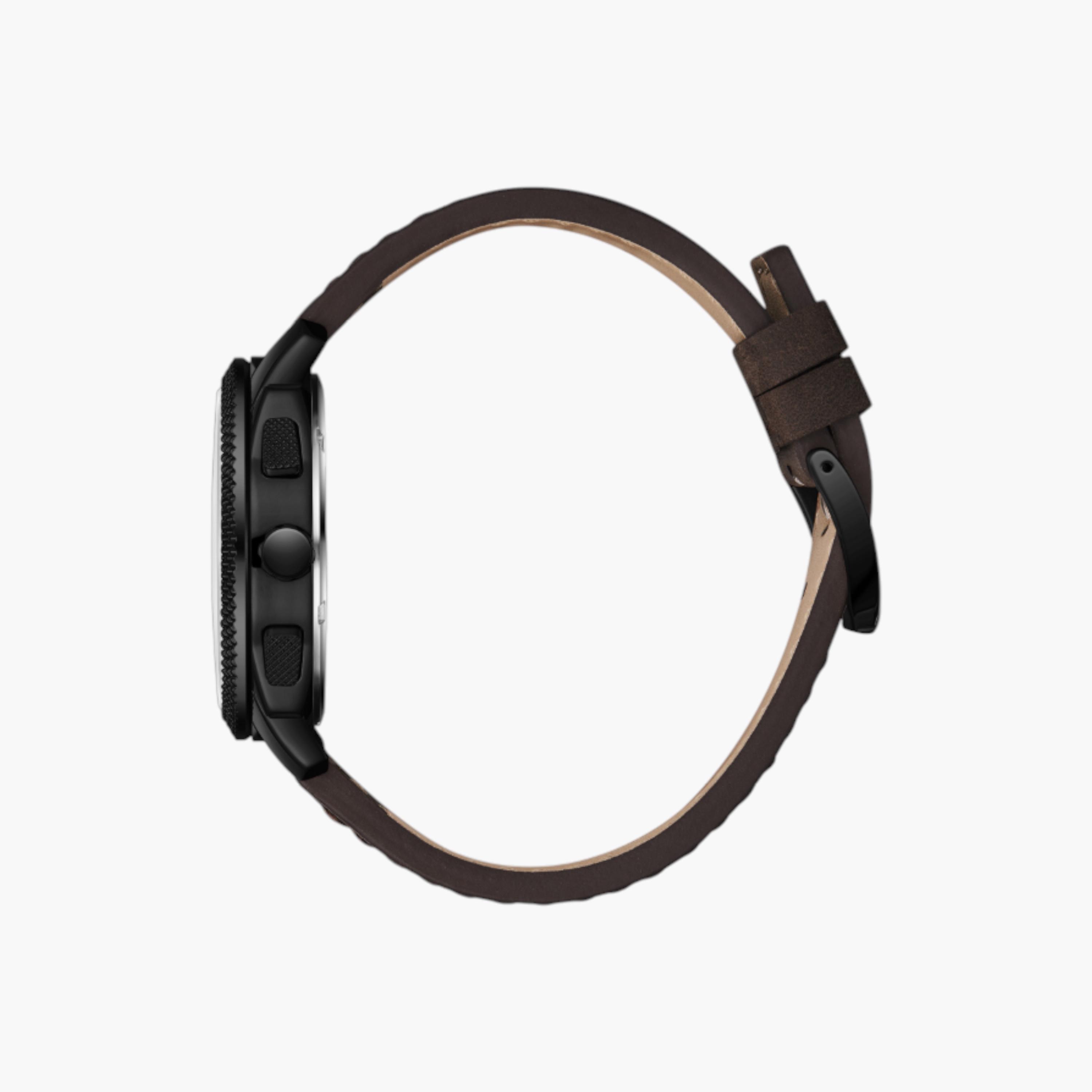 ساعة جلد كرونوغراف مينا بني من لي كوبر-men-watchesandjewellery-watches-image-3