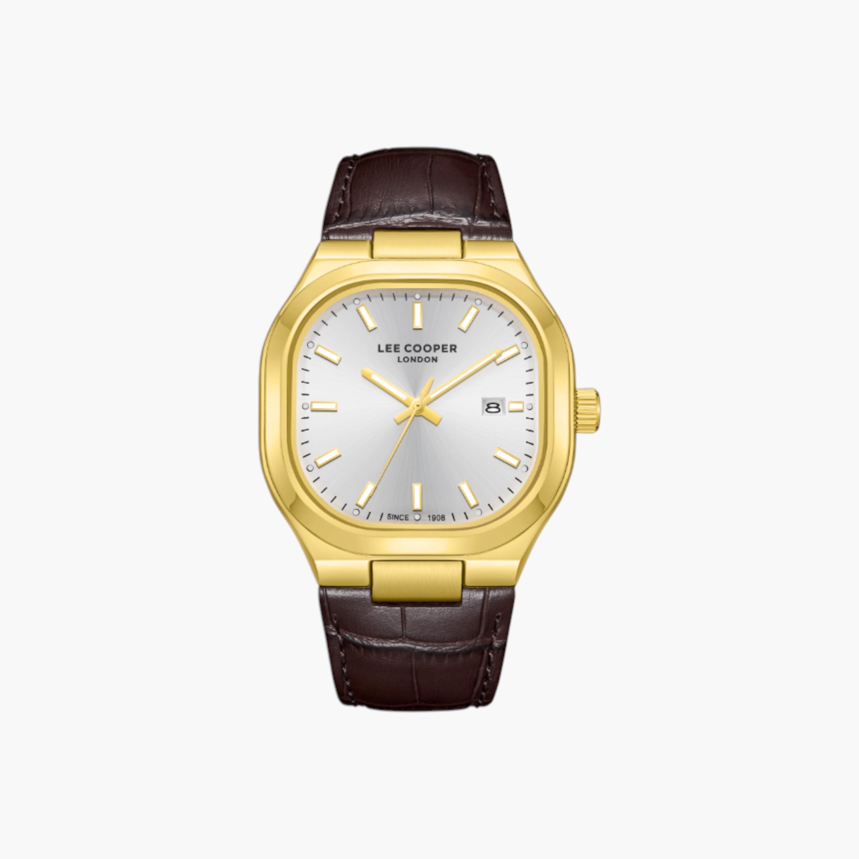 Lee Cooper Analog Silver Dial Leather Watch-men-watchesandjewellery-watches-image-1