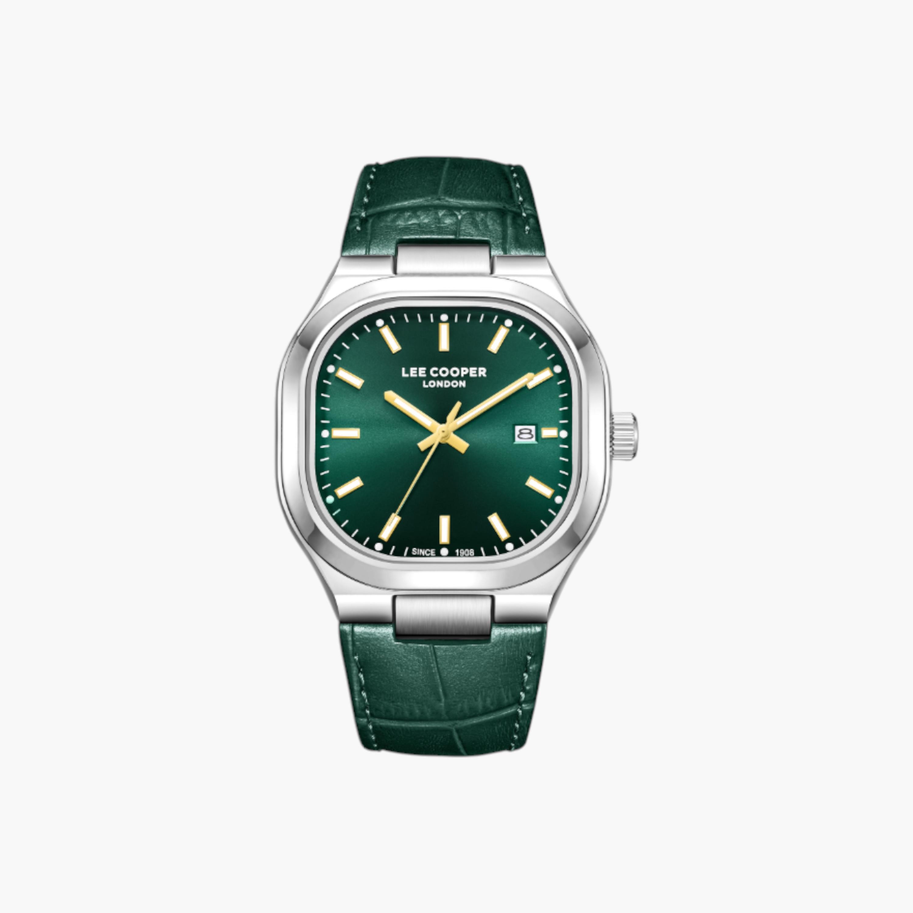 Lee Cooper Analog Green Dial Leather Watch-men-watchesandjewellery-watches-image-1