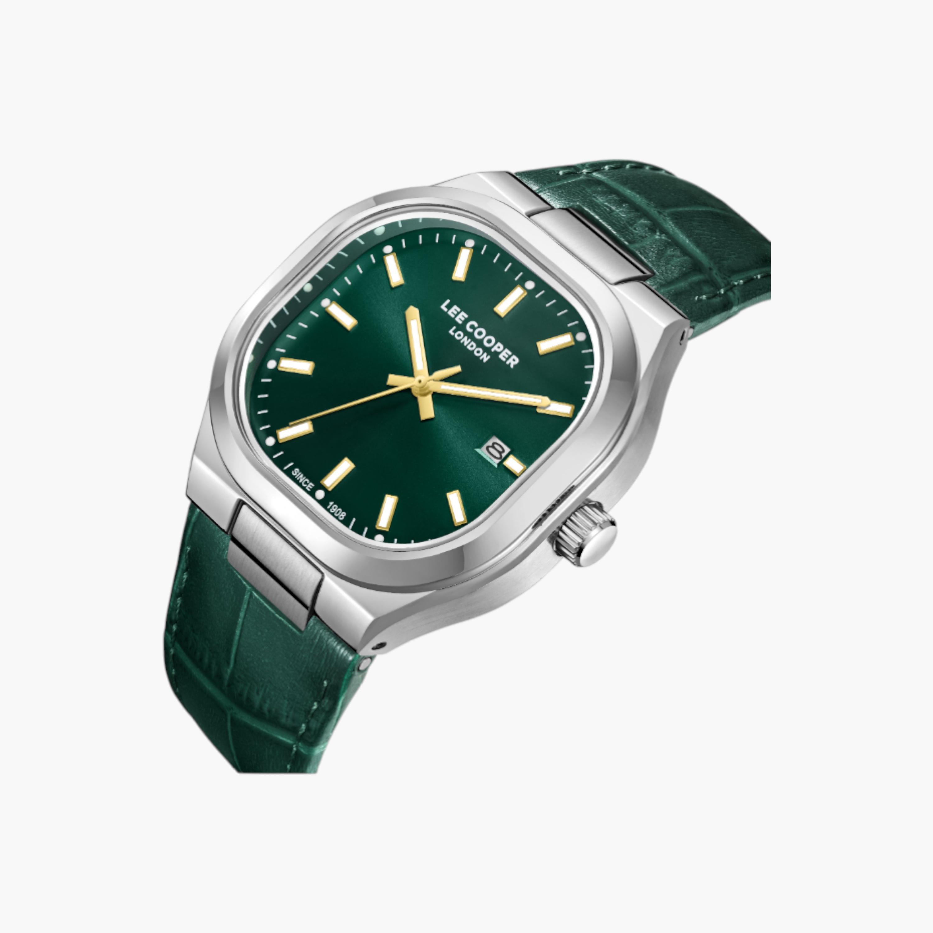 Lee Cooper Analog Green Dial Leather Watch-men-watchesandjewellery-watches-image-2