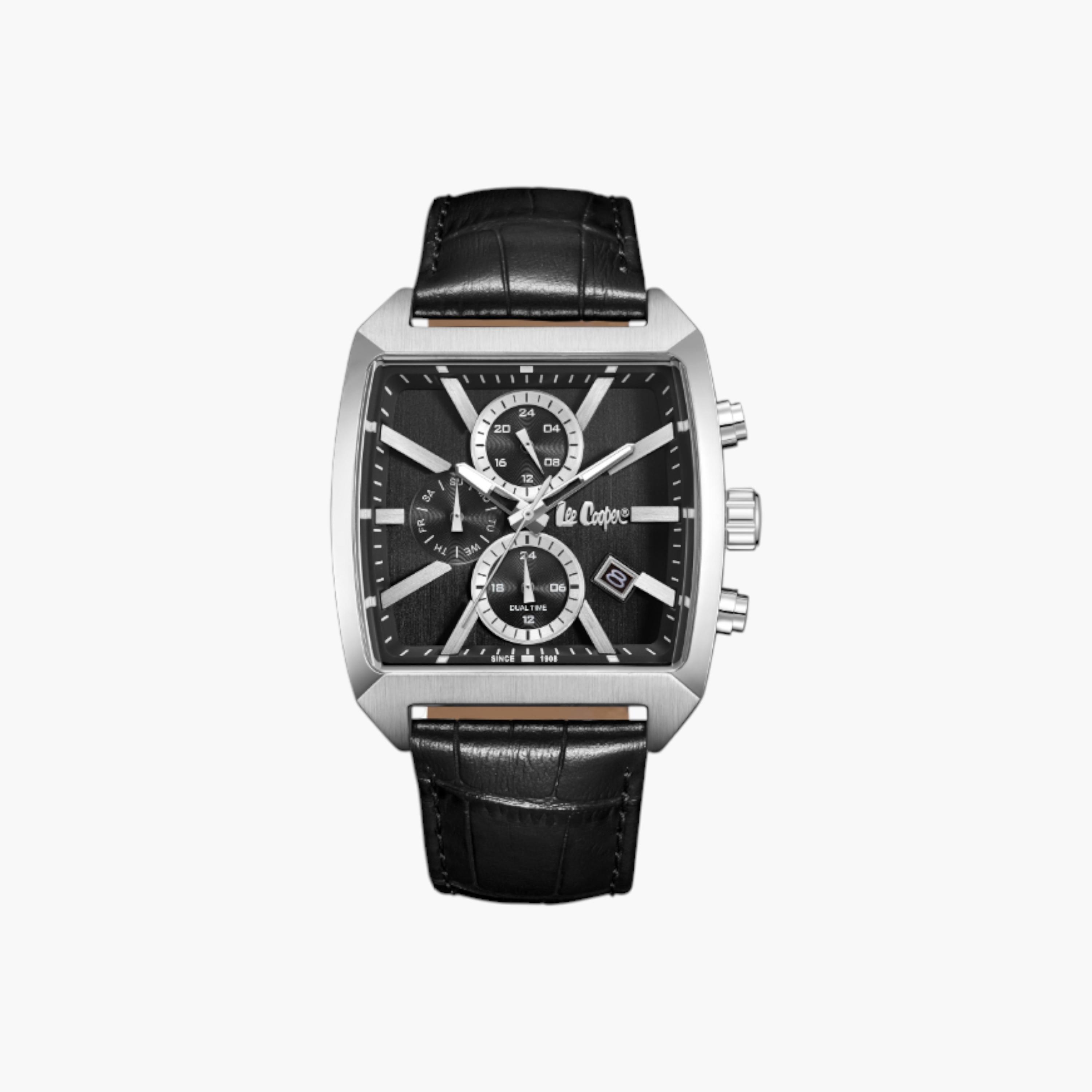 Lee Cooper Analog Black Dial Leather Watch-men-watchesandjewellery-watches-image-1