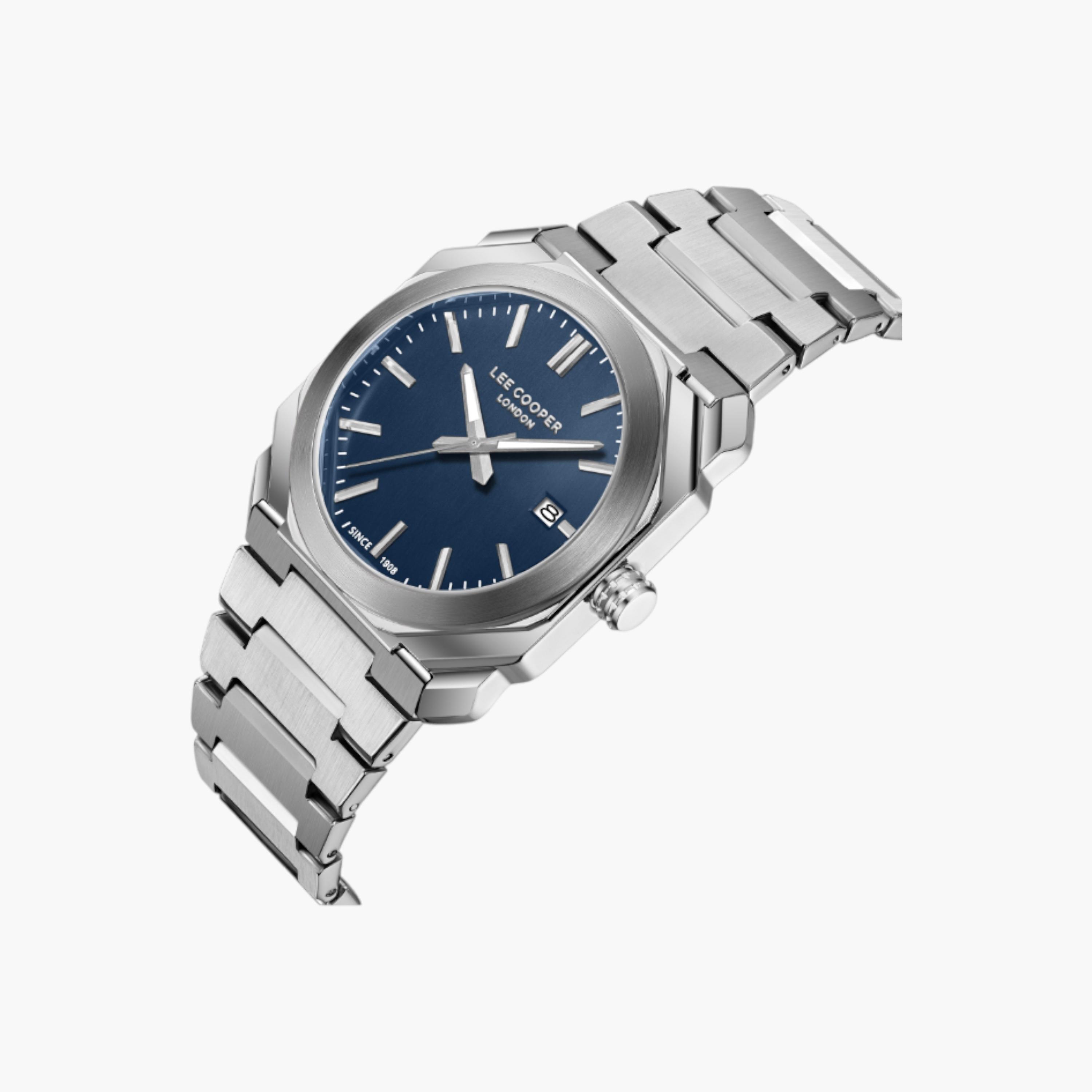 ساعة يد معدن أنالوج بمينا أزرق من لي كوبر-men-watchesandjewellery-watches-image-2