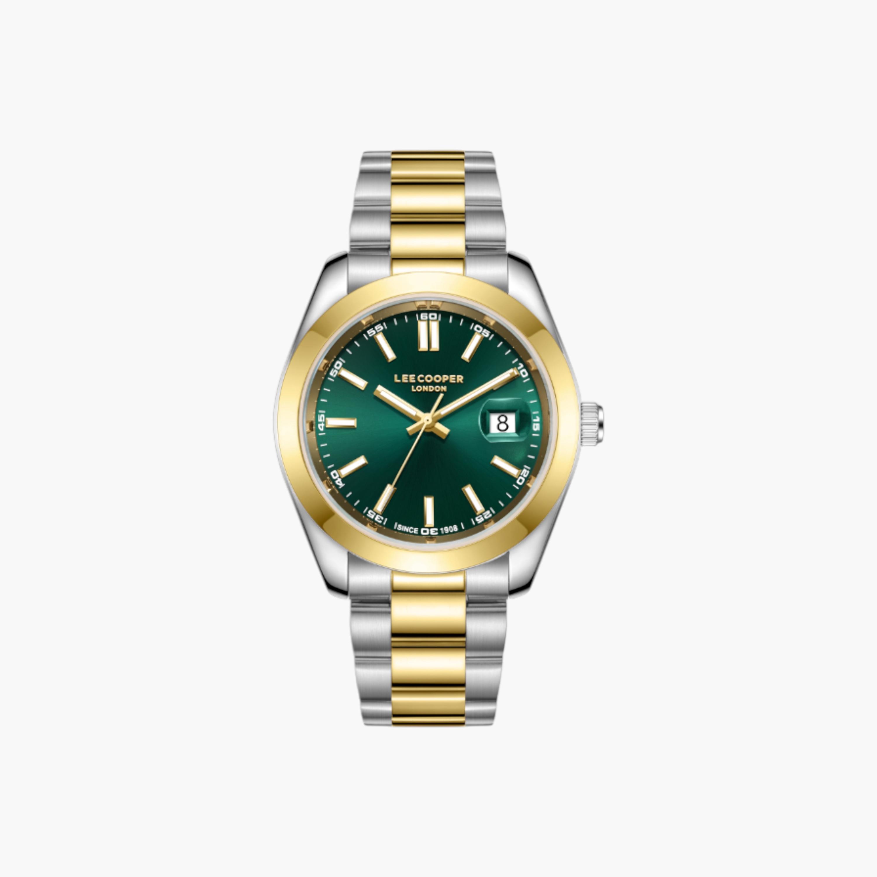 Lee Cooper Analog Green Dial Metal Wrist Watch-men-watchesandjewellery-watches-image-1