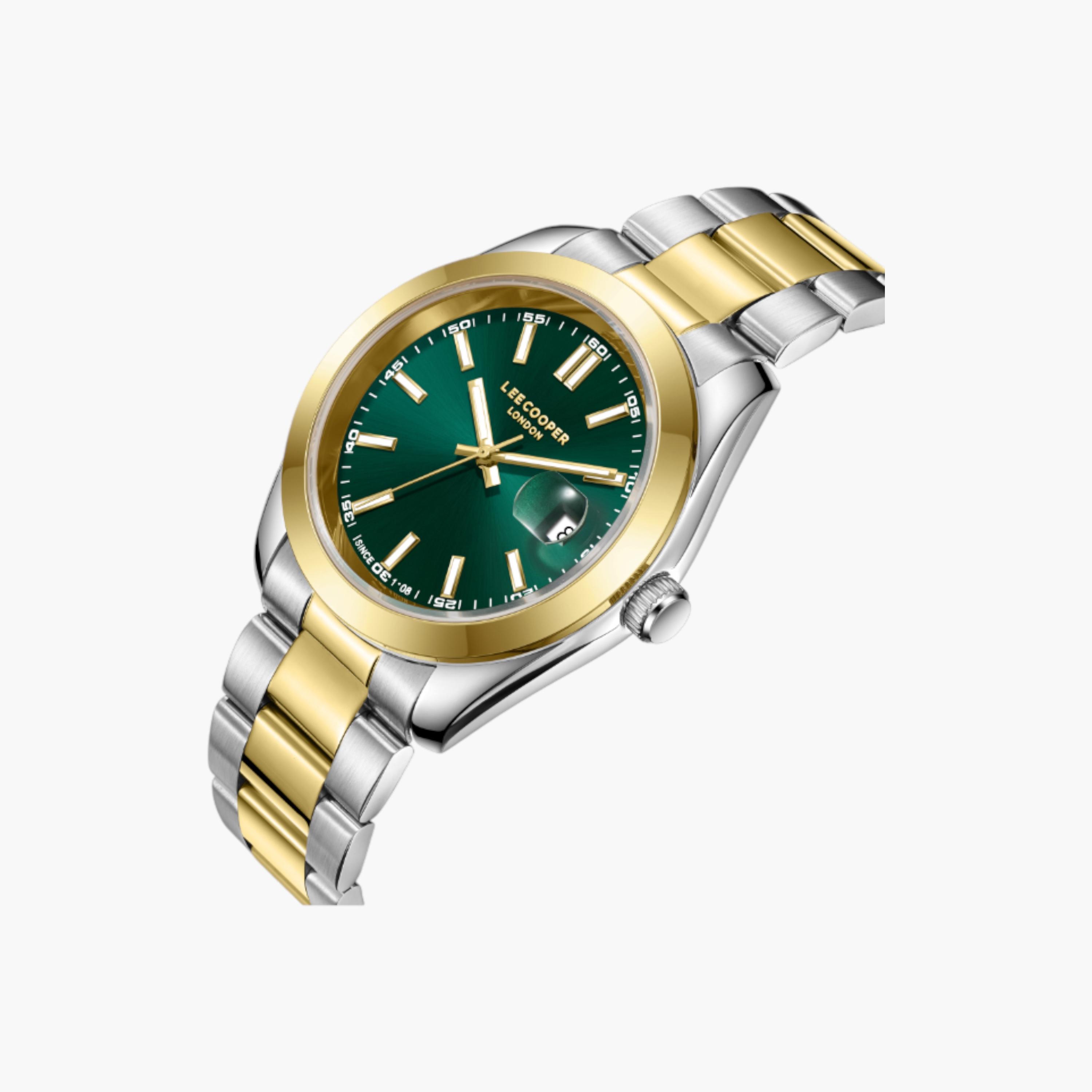 Lee Cooper Analog Green Dial Metal Wrist Watch-men-watchesandjewellery-watches-image-2