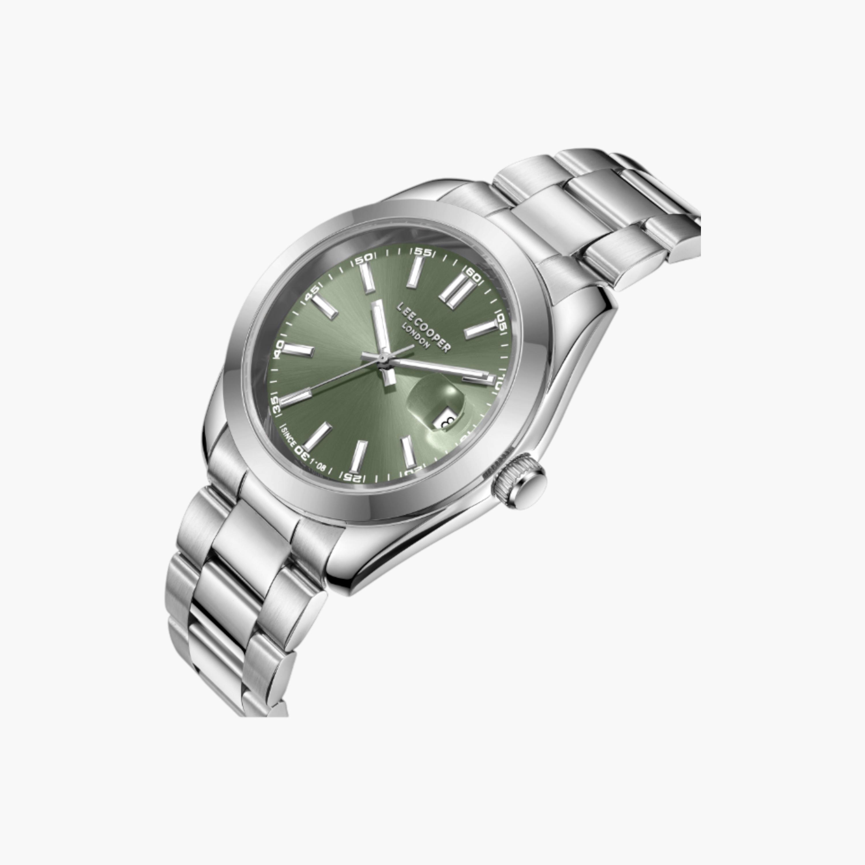 Lee Cooper Analog Green Dial Metal Wrist Watch-men-watchesandjewellery-watches-image-2