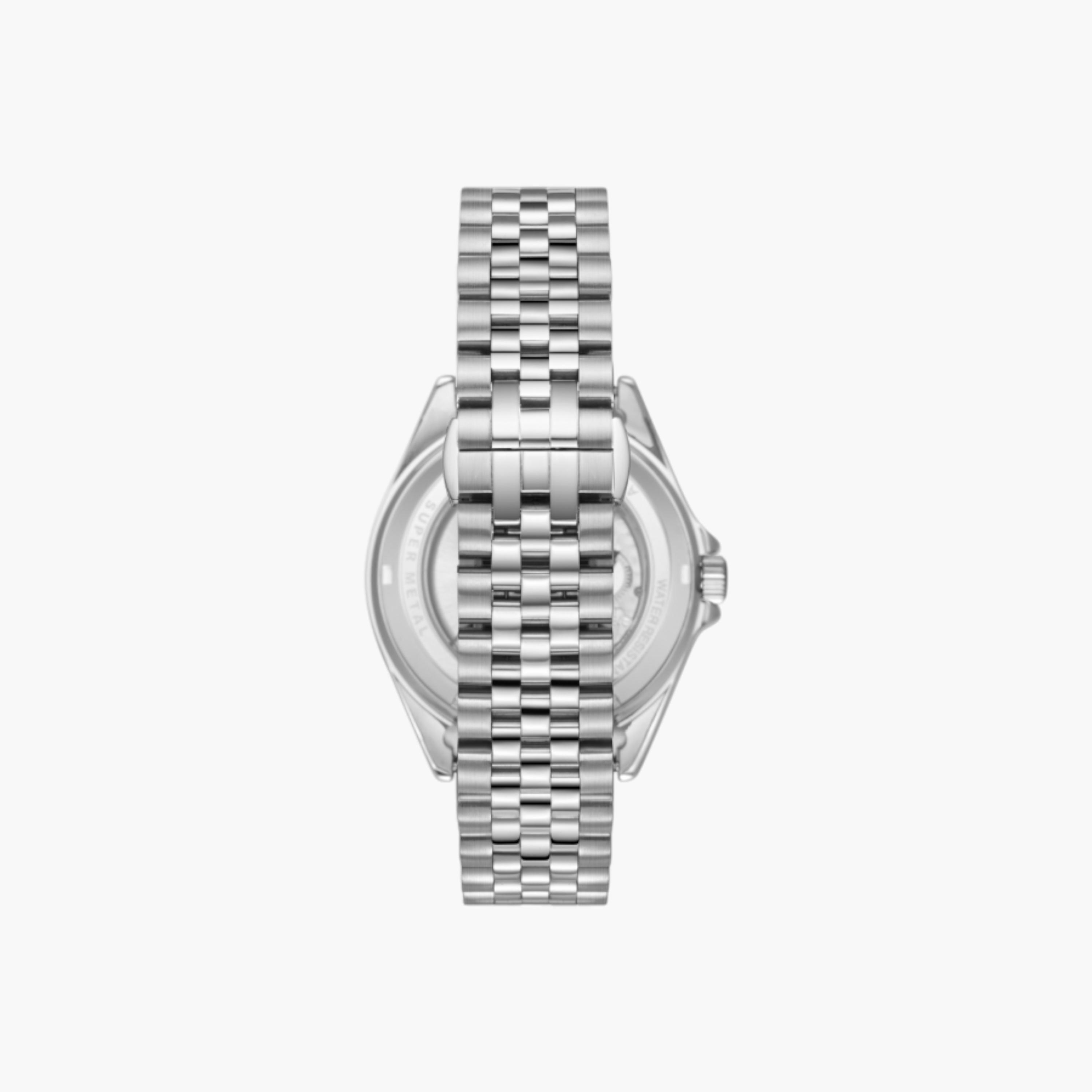 ساعة كرونوغراف معدنية بقرص أزرق من لي كوبر-men-watchesandjewellery-watches-image-4