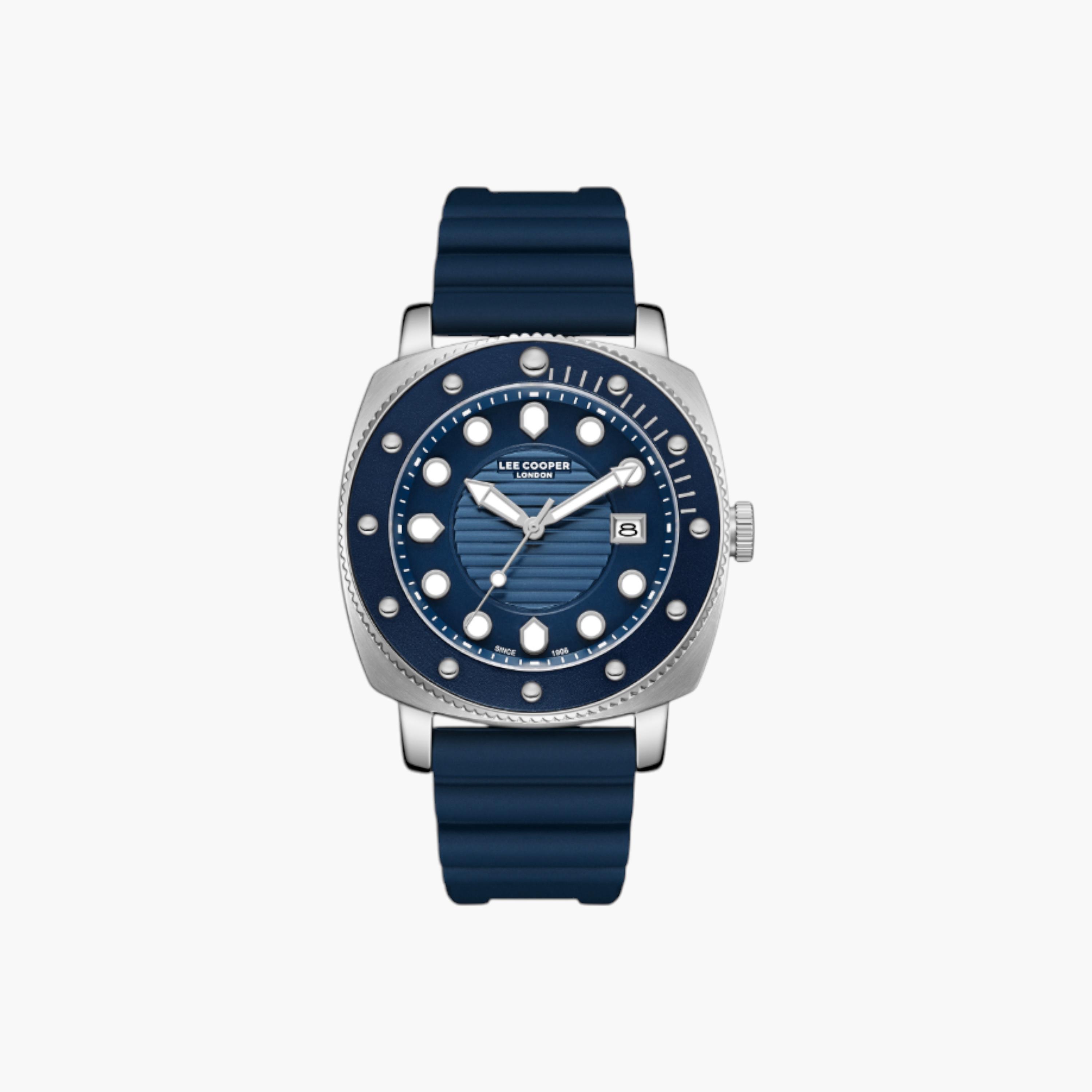 Lee Cooper Analog Blue Dial Silicone Watch-men-watchesandjewellery-watches-image-1