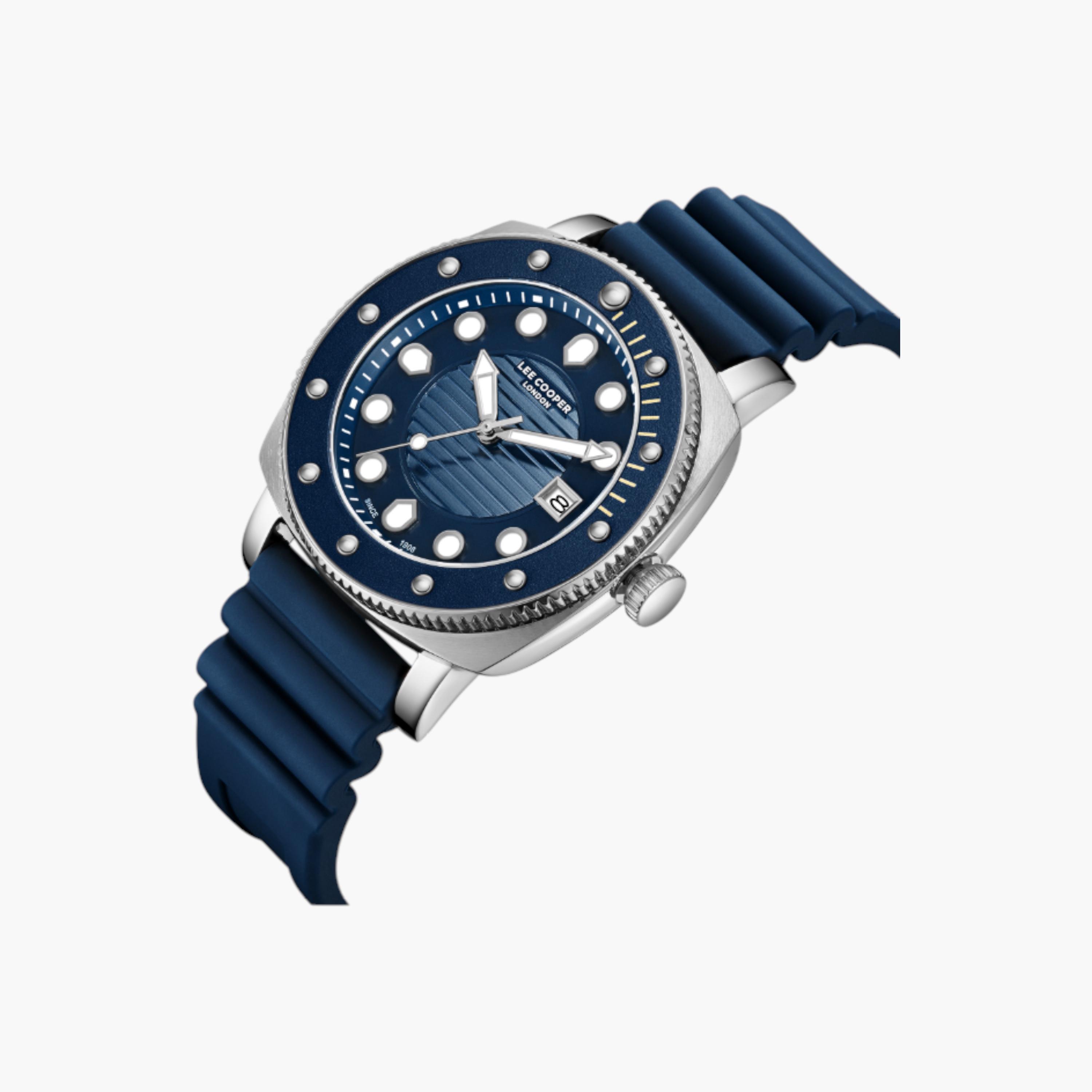 Lee Cooper Analog Blue Dial Silicone Watch-men-watchesandjewellery-watches-image-2