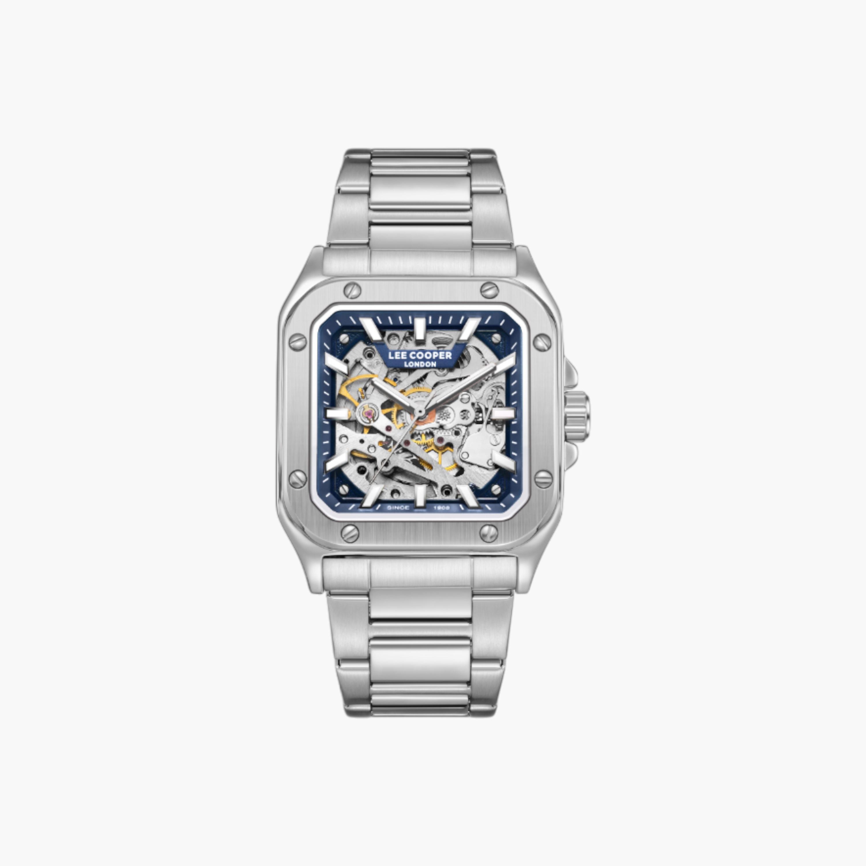Lee Cooper Automatic Blue Dial Metal Watch-men-watchesandjewellery-watches-image-1