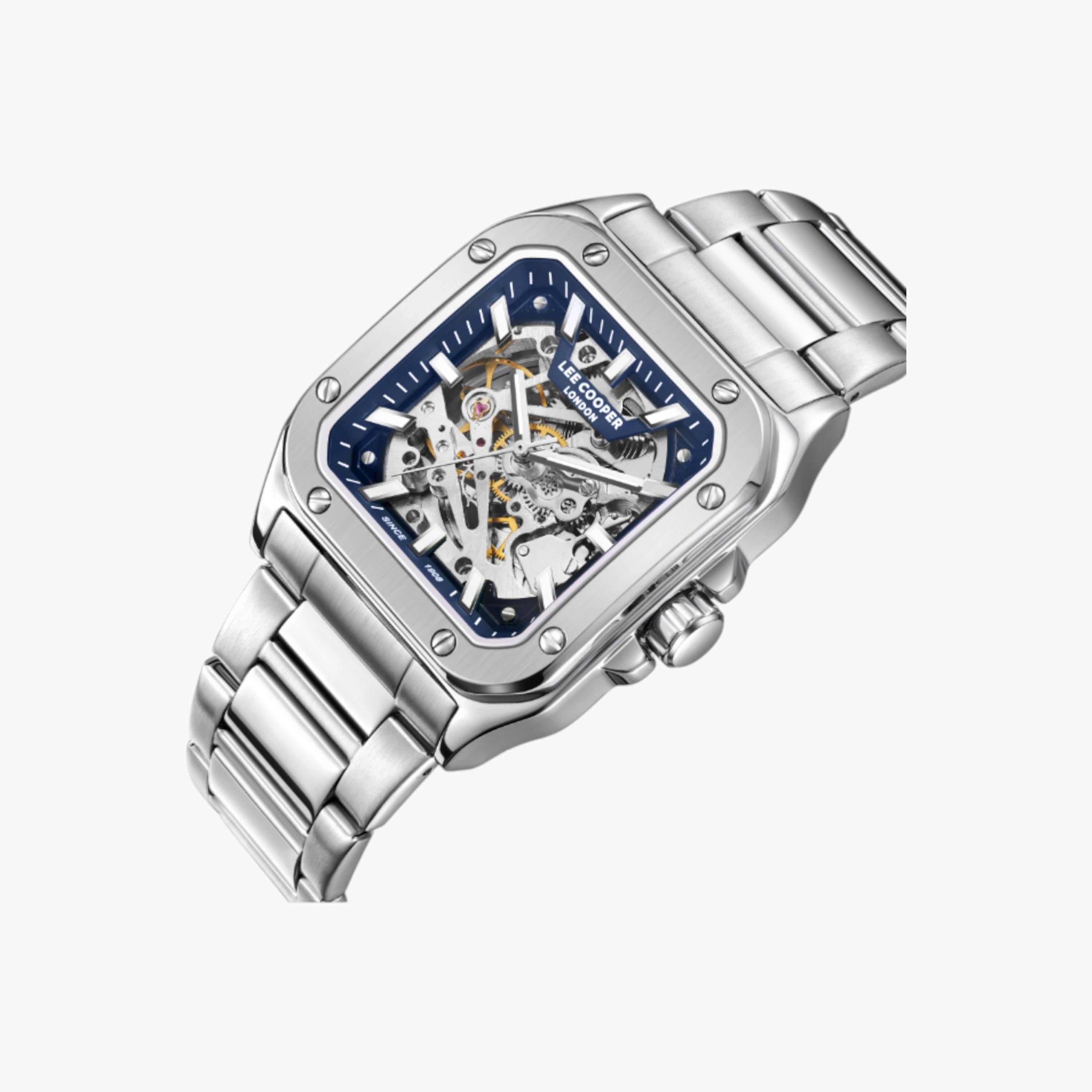 Lee Cooper Automatic Blue Dial Metal Watch-men-watchesandjewellery-watches-image-2