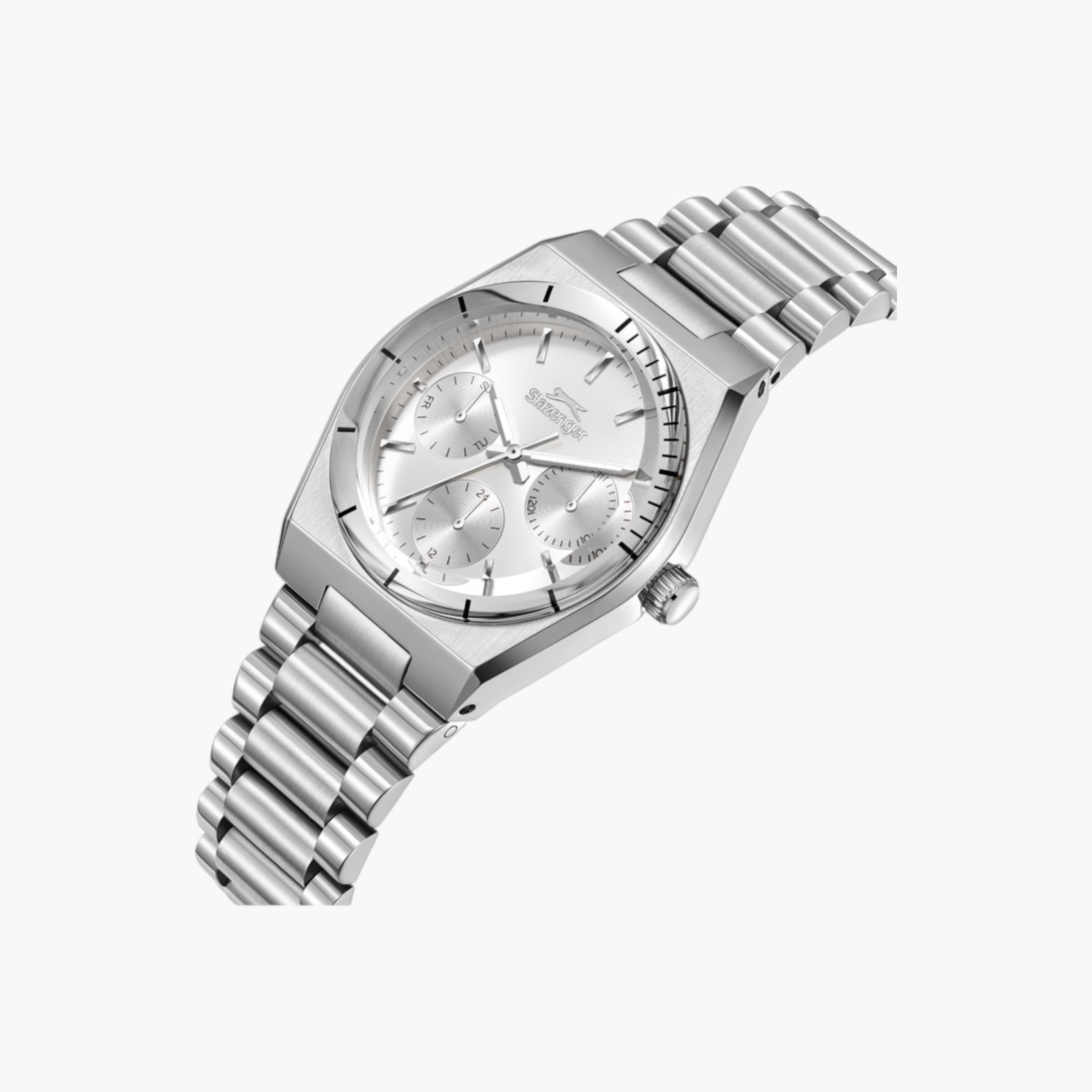 ساعة يد كرونوغراف فضية للنساء من سليزنغر SL.9.2467.4.01-women-watchesandjewellery-watches-image-2