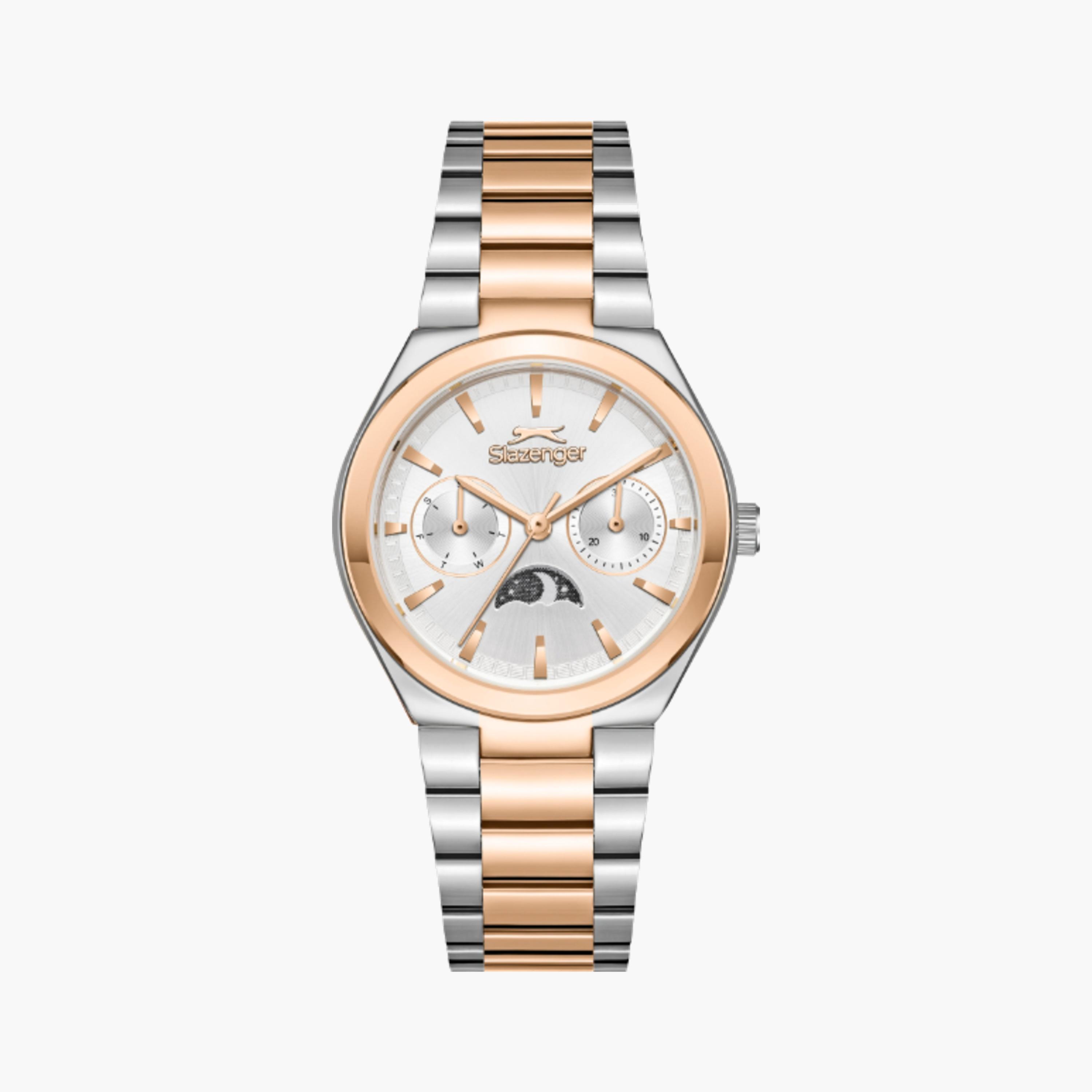 Slazenger Women Silver and Rose Gold Analog Wristwatch - SL.9.2468.4.04-women-watchesandjewellery-watches-image-1