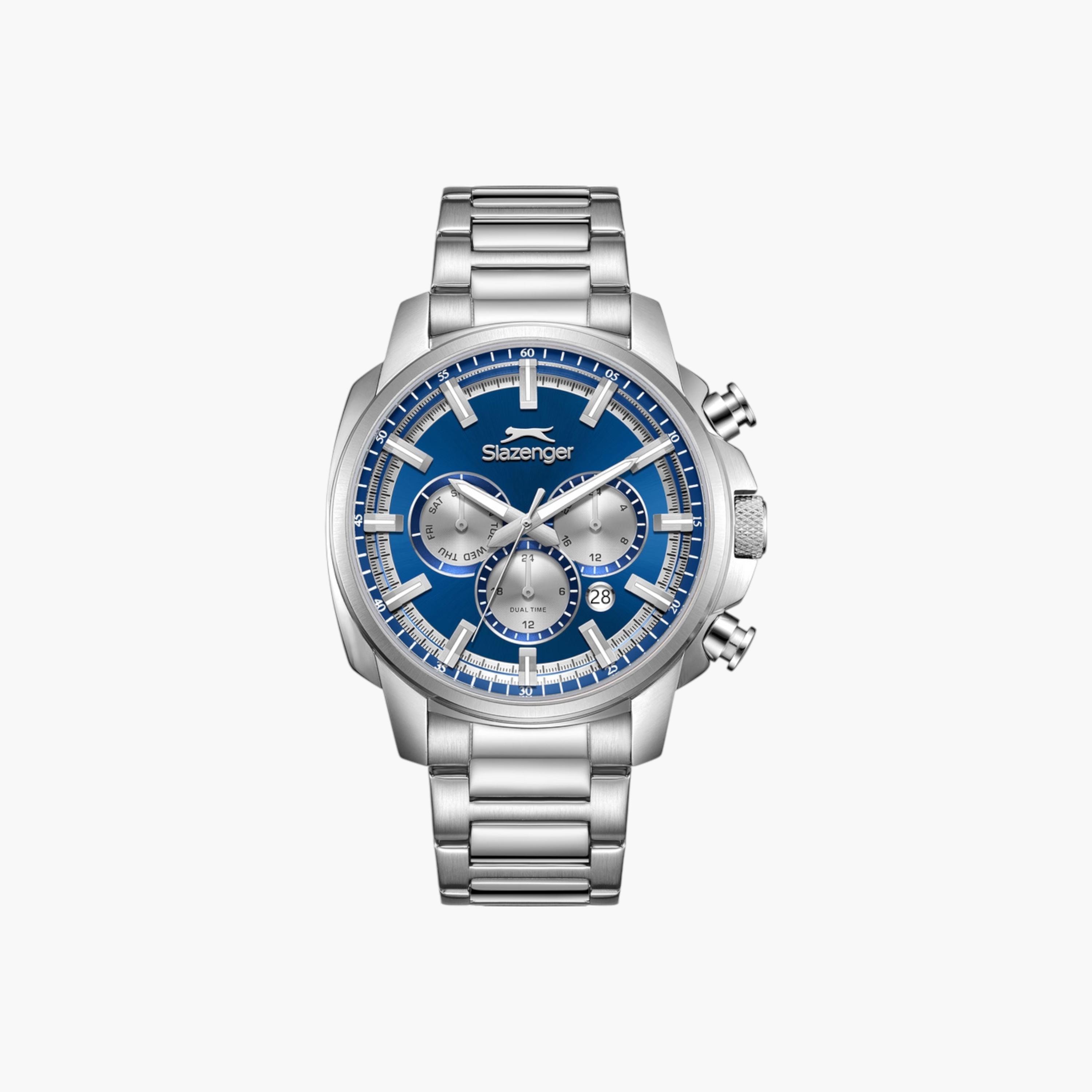 Slazenger Chronograph Blue Dial Metal Wrist Watch-men-watchesandjewellery-watches-image-1