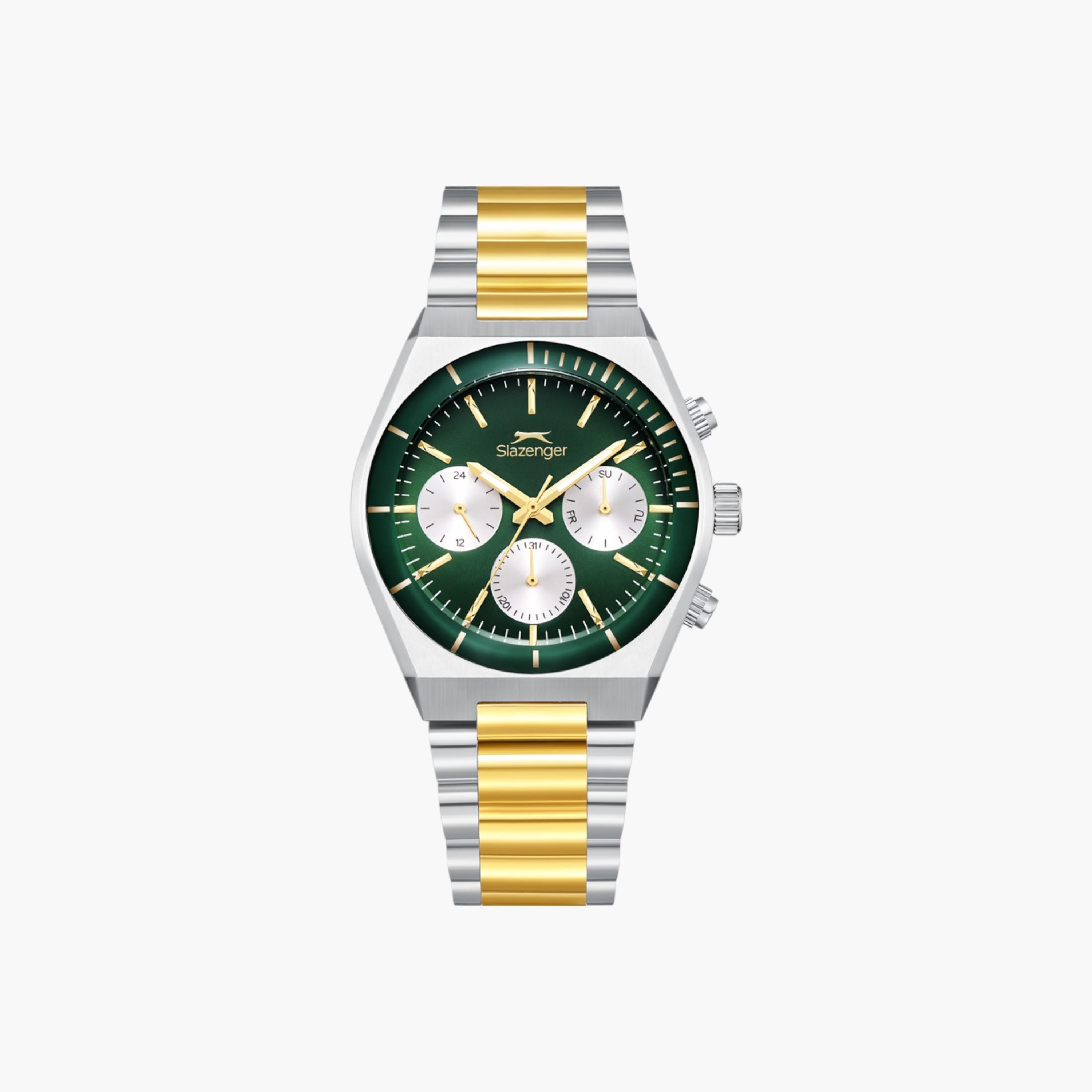 Slazenger Chronograph Green Dial Metal Watch-men-watchesandjewellery-watches-image-1