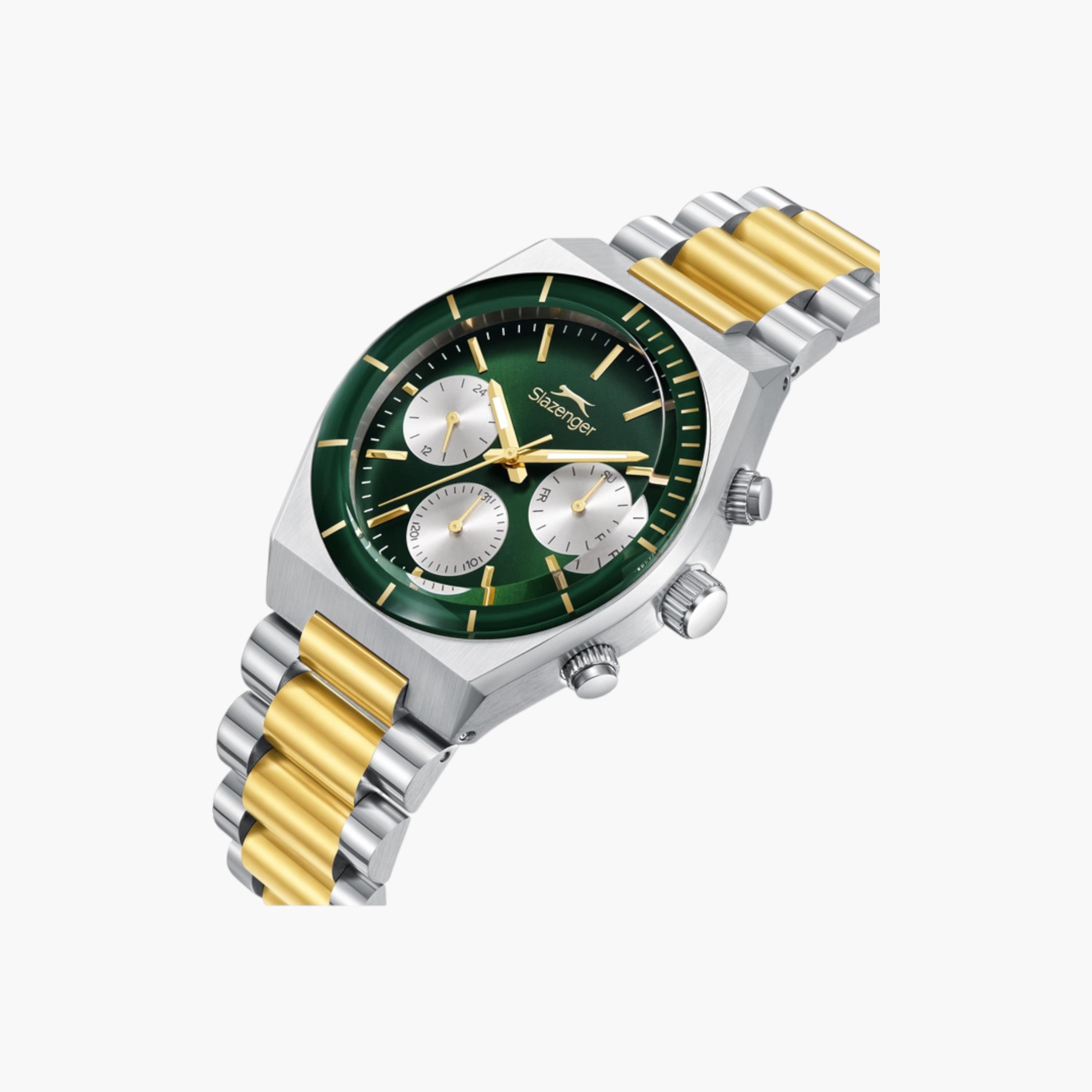 Slazenger Chronograph Green Dial Metal Watch-men-watchesandjewellery-watches-image-2