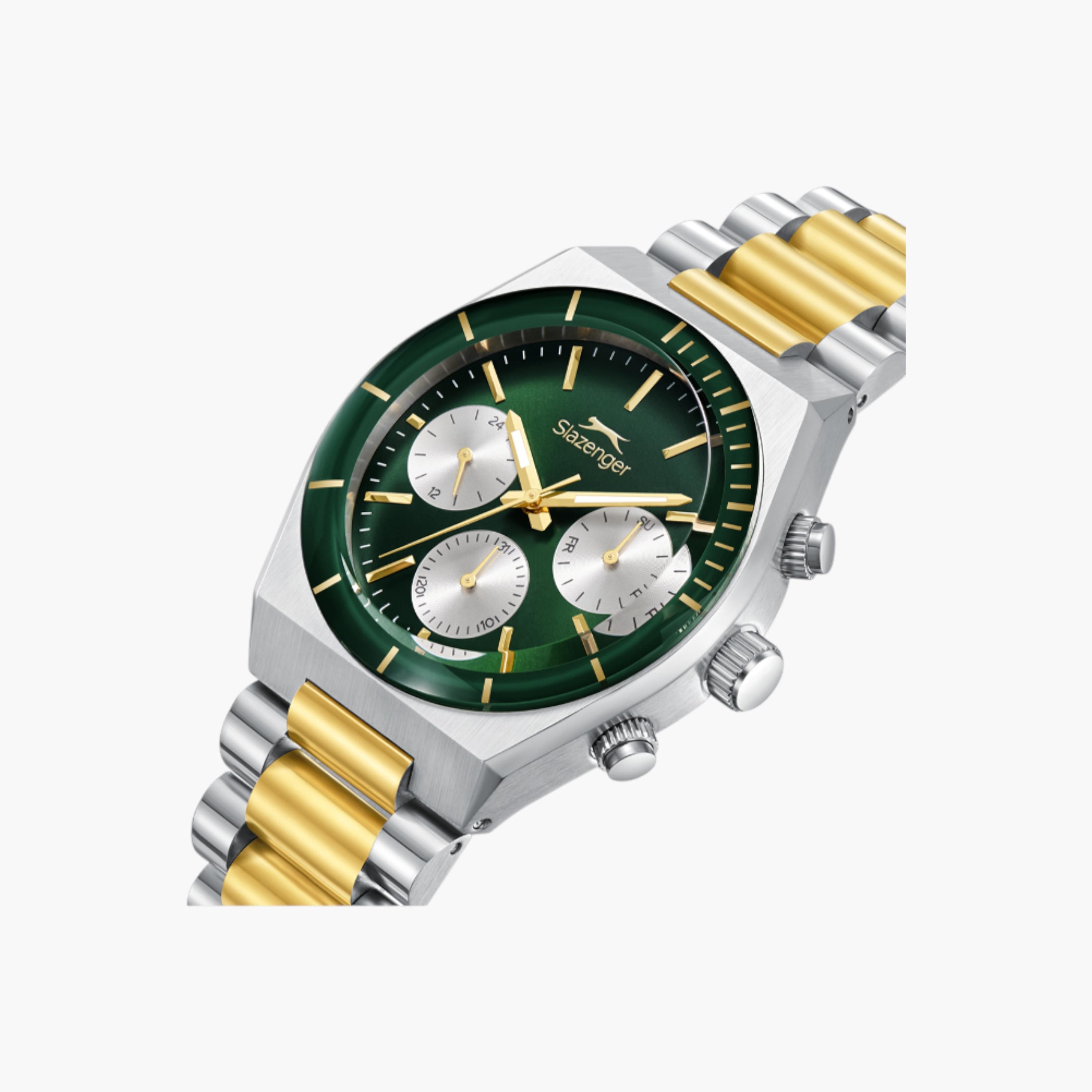 Slazenger Chronograph Green Dial Metal Watch-men-watchesandjewellery-watches-image-5