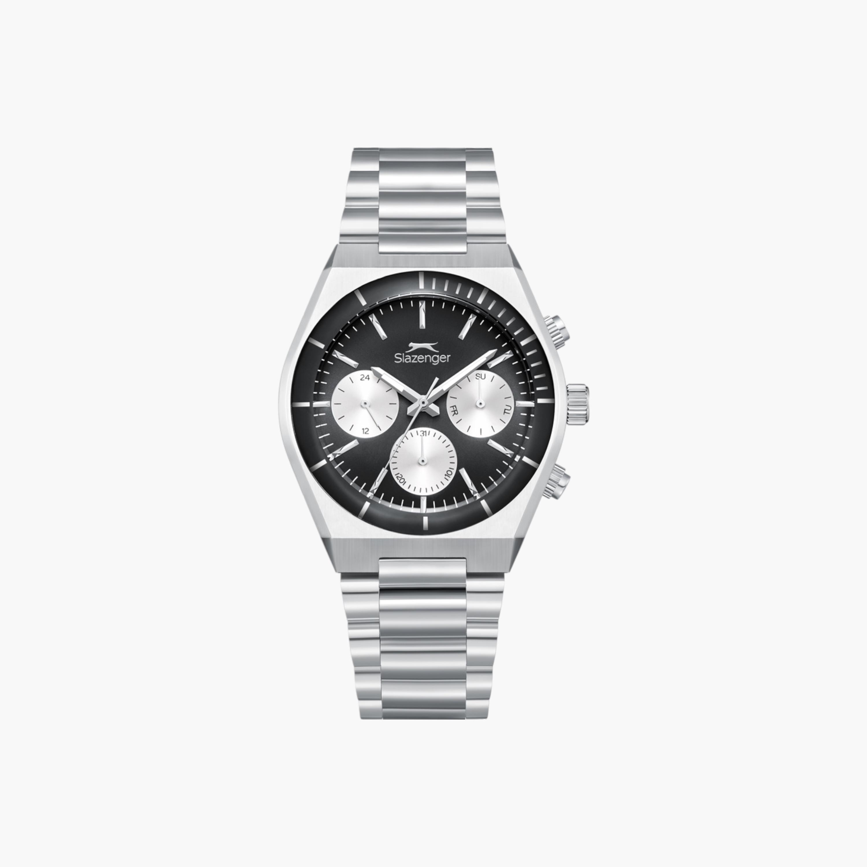Slazenger Chronograph Black Dial Metal Watch-men-watchesandjewellery-watches-image-1