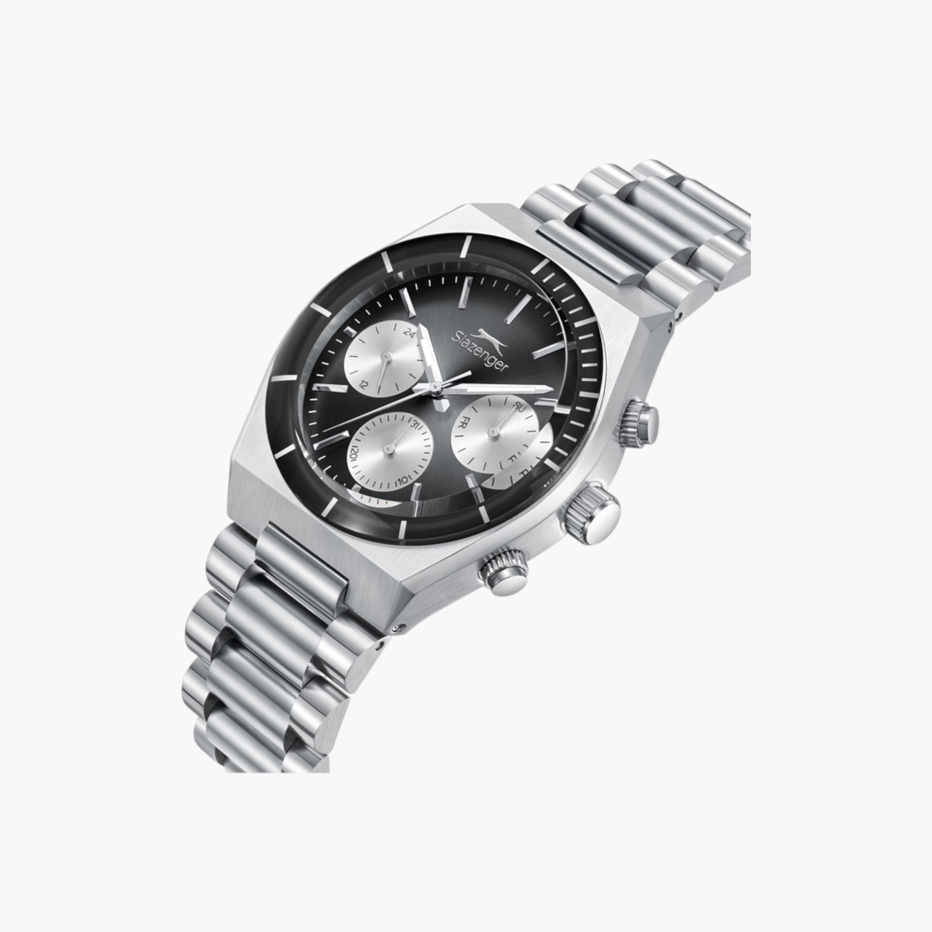 Slazenger Chronograph Black Dial Metal Watch-men-watchesandjewellery-watches-image-2