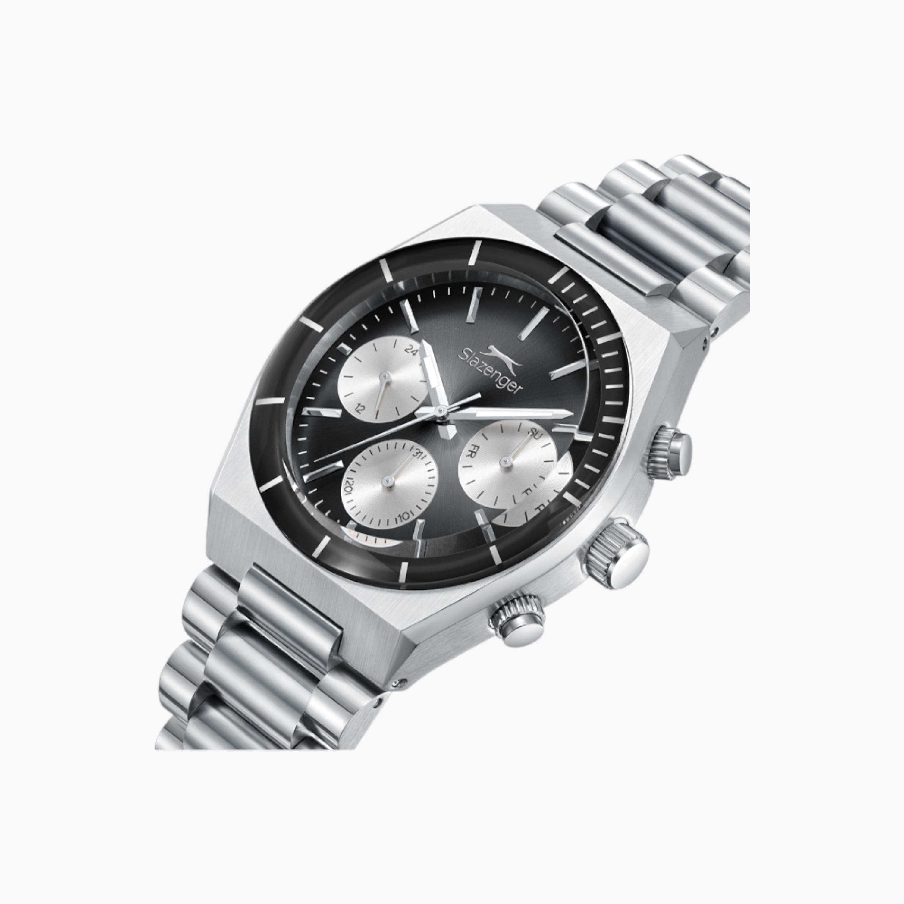 Slazenger Chronograph Black Dial Metal Watch-men-watchesandjewellery-watches-image-5