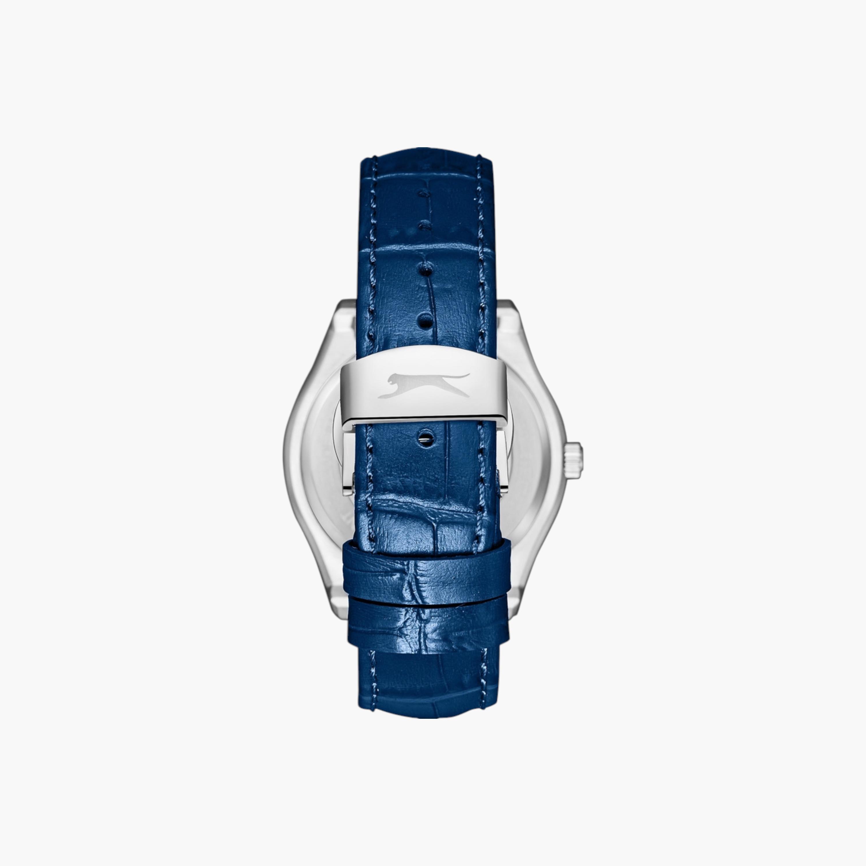 Slazenger Analog Blue Dial Leather Watch-men-watchesandjewellery-watches-image-4