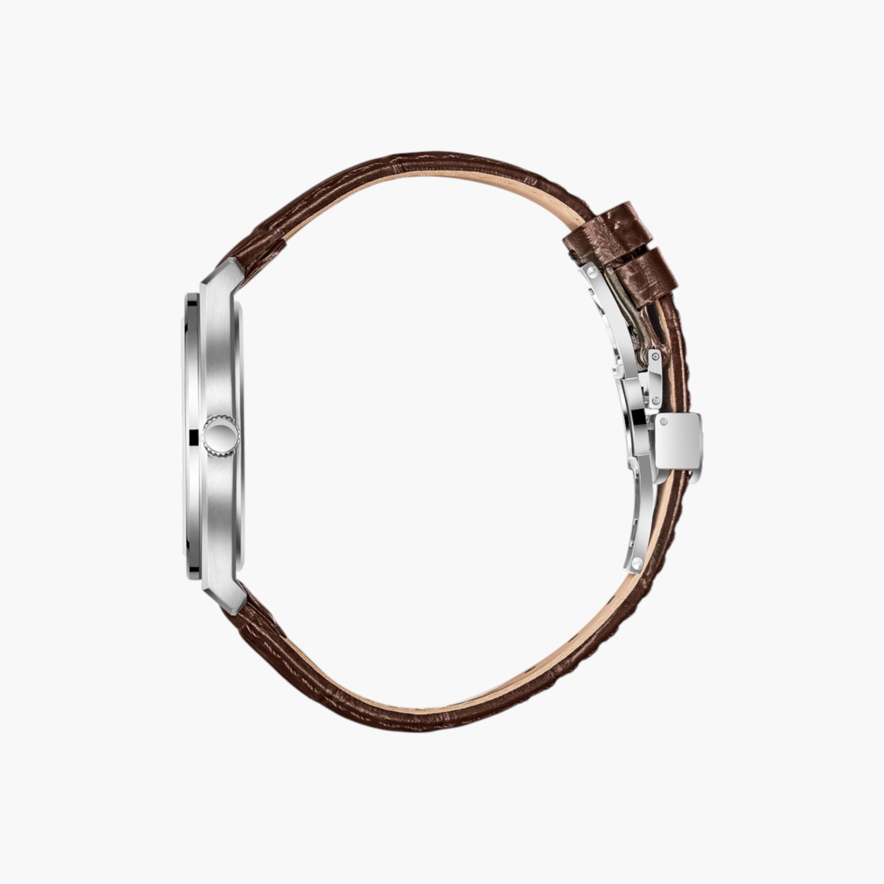 Slazenger Analog Silver Dial Leather Watch-men-watchesandjewellery-watches-image-3
