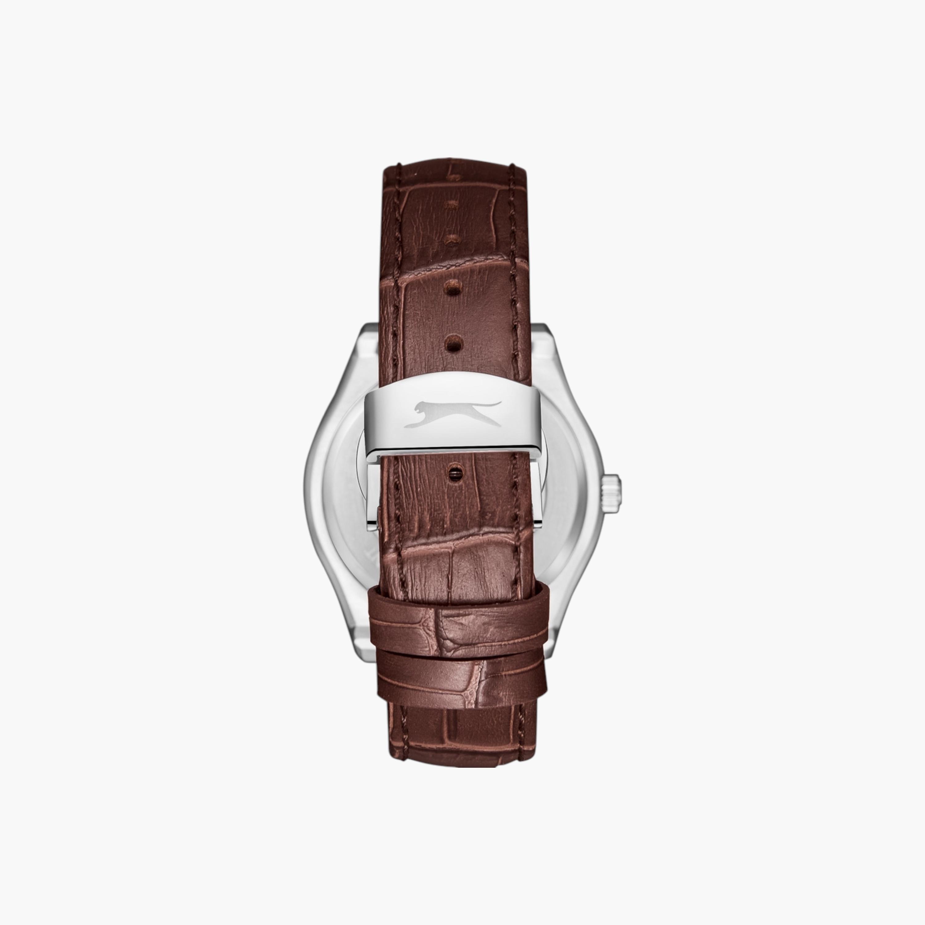 Slazenger Analog Silver Dial Leather Watch-men-watchesandjewellery-watches-image-4