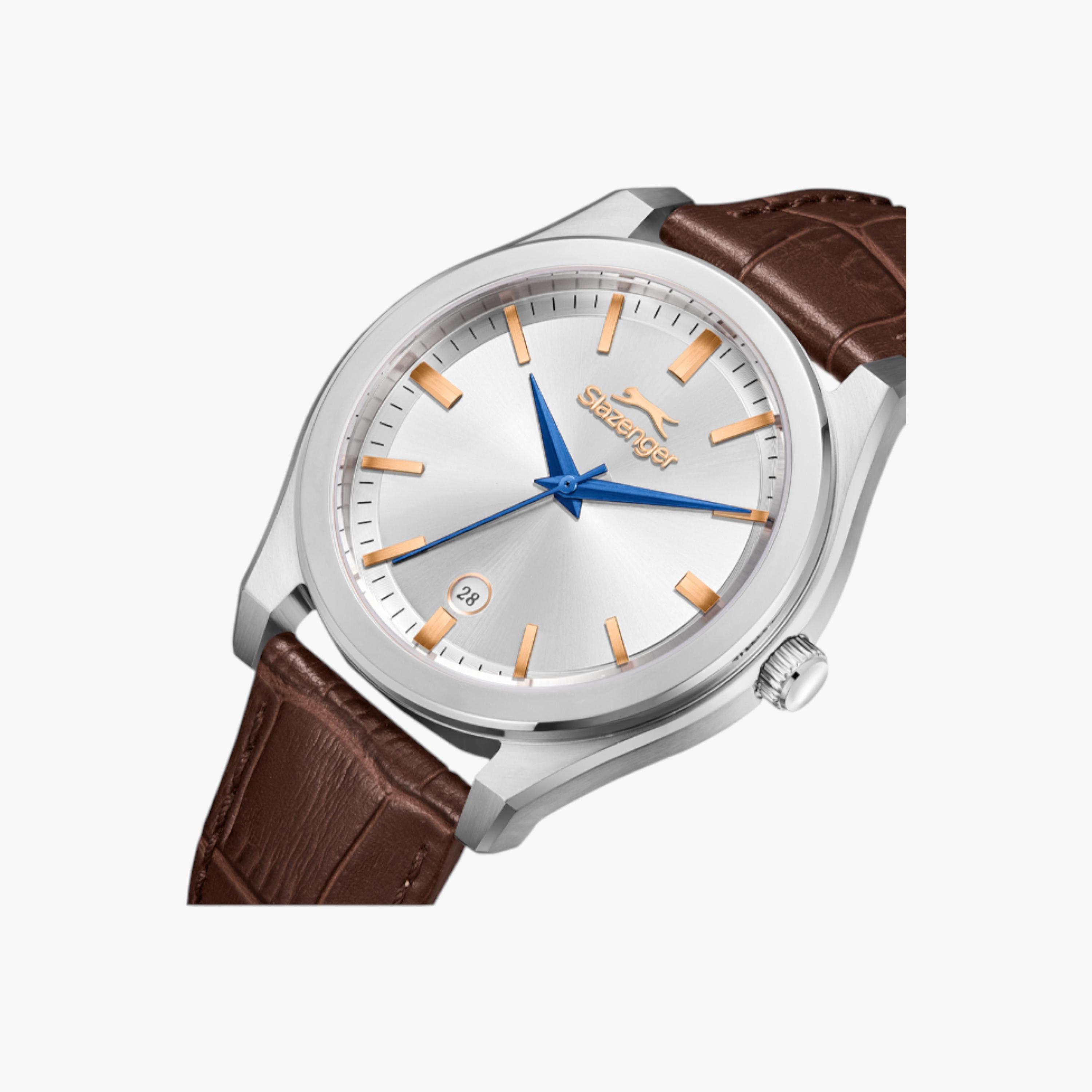 Slazenger Analog Silver Dial Leather Watch-men-watchesandjewellery-watches-image-5