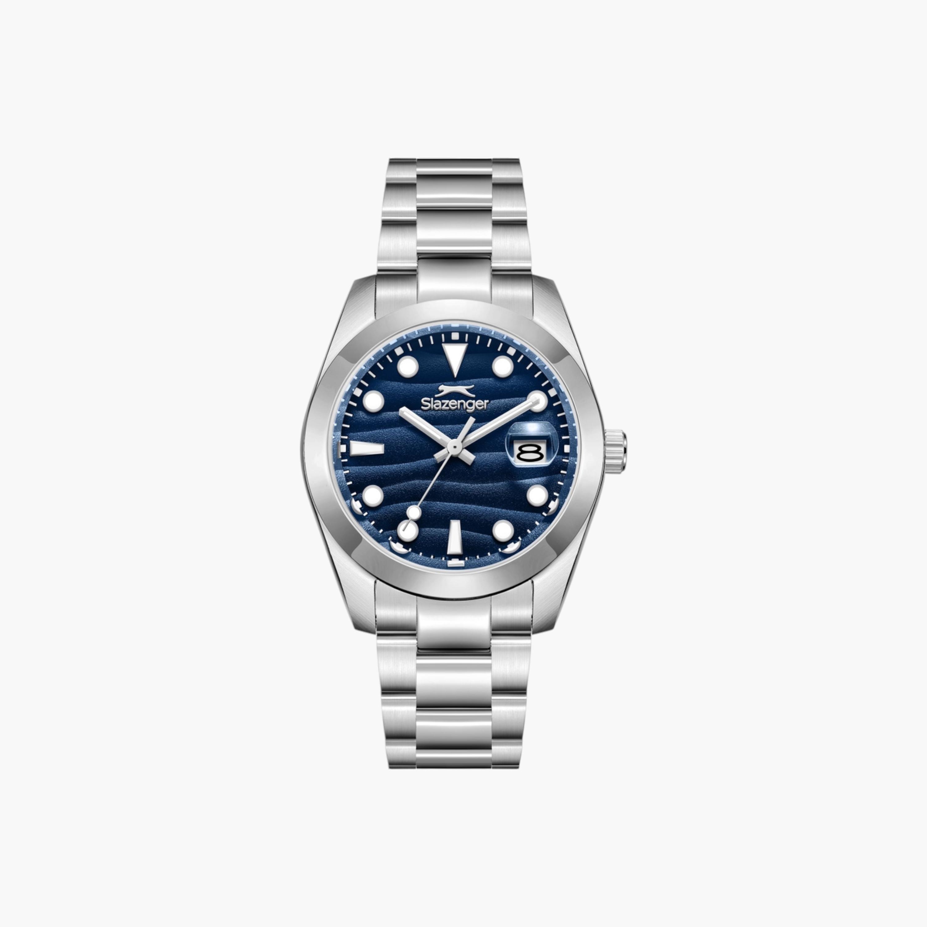 ساعة يد معدن أنالوج مينا أزرق من سليزنغر-men-watchesandjewellery-watches-image-1