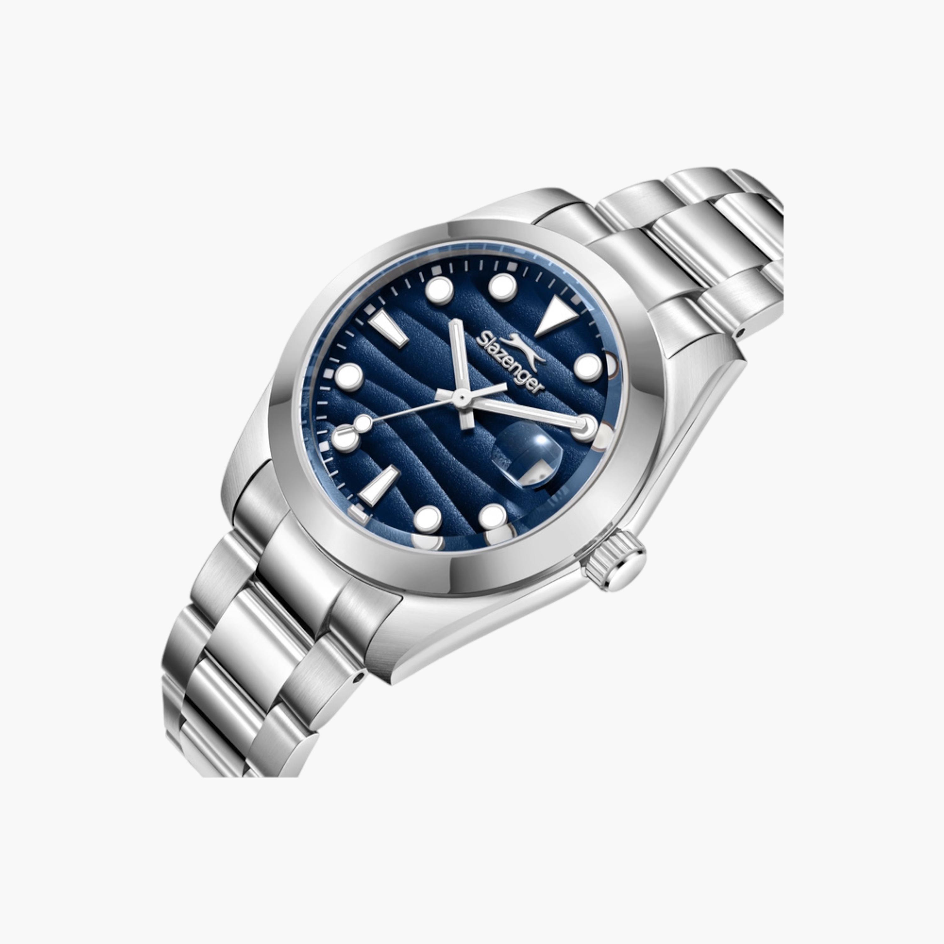 ساعة يد معدن أنالوج مينا أزرق من سليزنغر-men-watchesandjewellery-watches-image-2