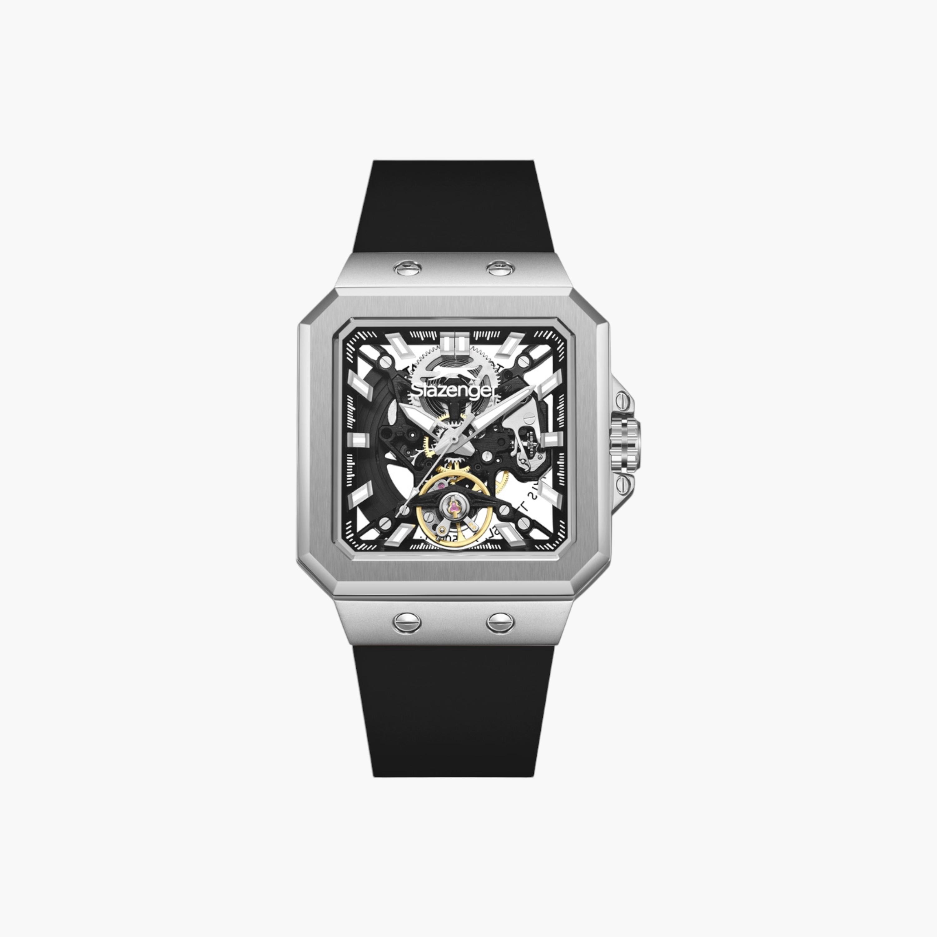 Slazenger Automatic Black Dial Silicone Wrist Watch-men-watchesandjewellery-watches-image-1