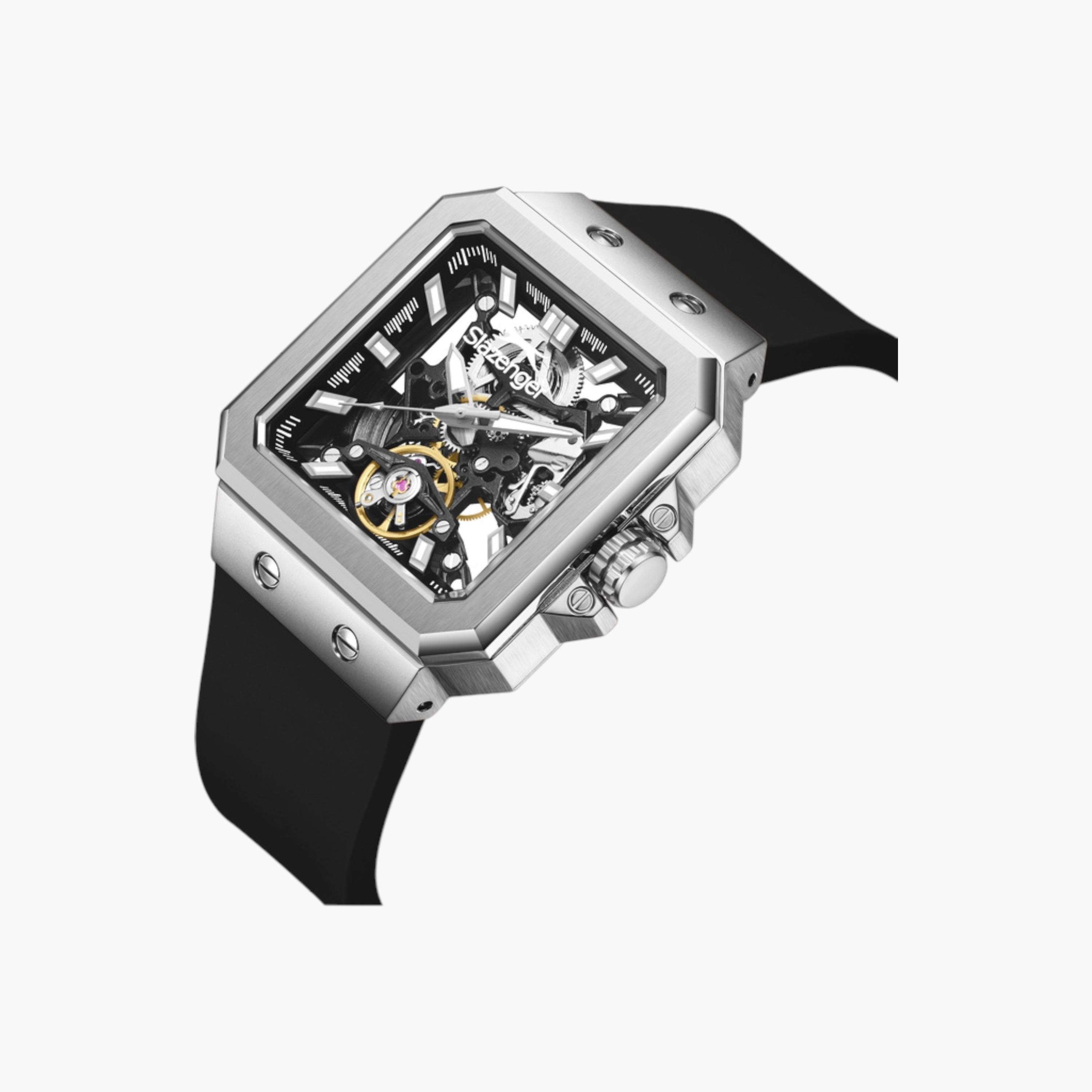 Slazenger Automatic Black Dial Silicone Wrist Watch-men-watchesandjewellery-watches-image-2