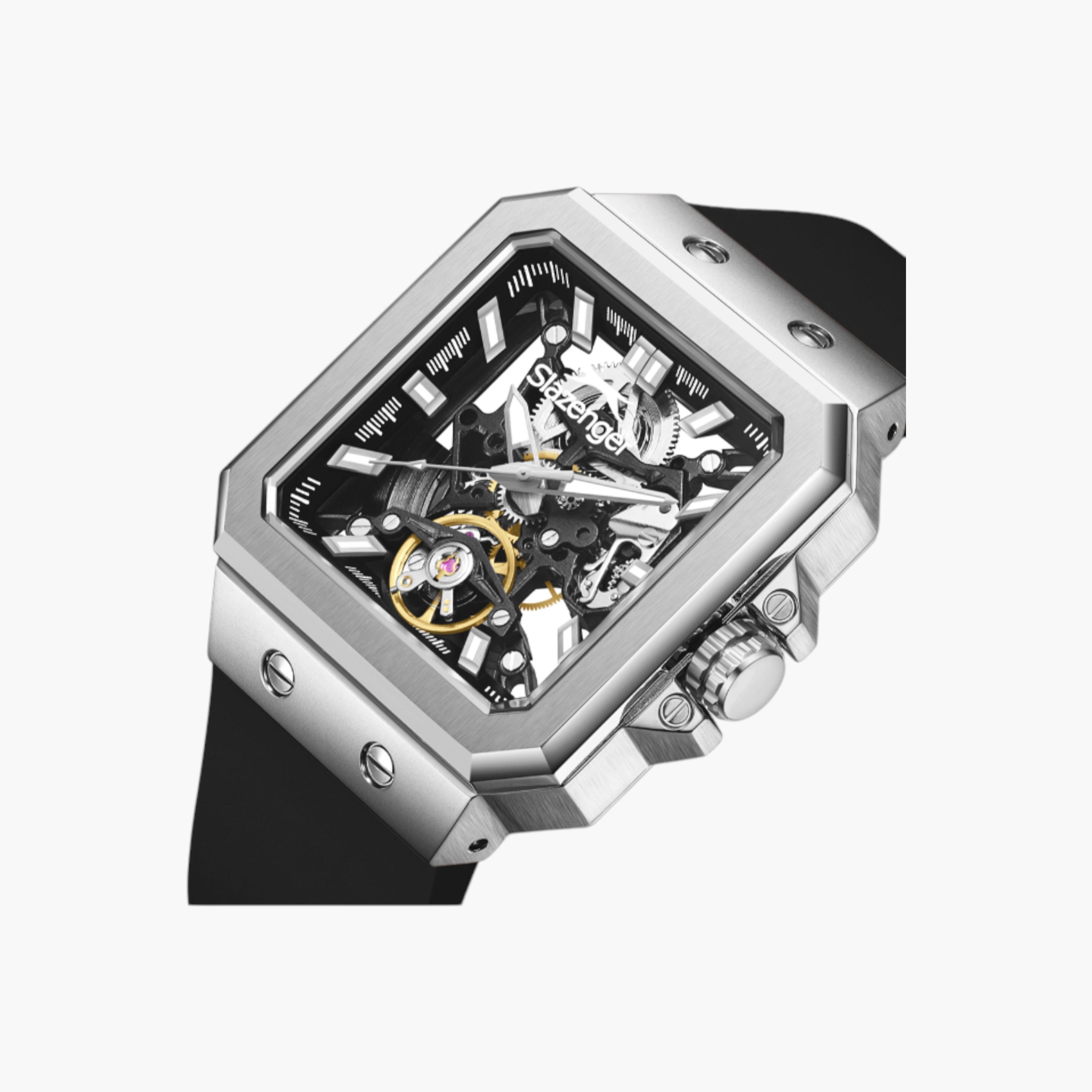 Slazenger Automatic Black Dial Silicone Wrist Watch-men-watchesandjewellery-watches-image-5