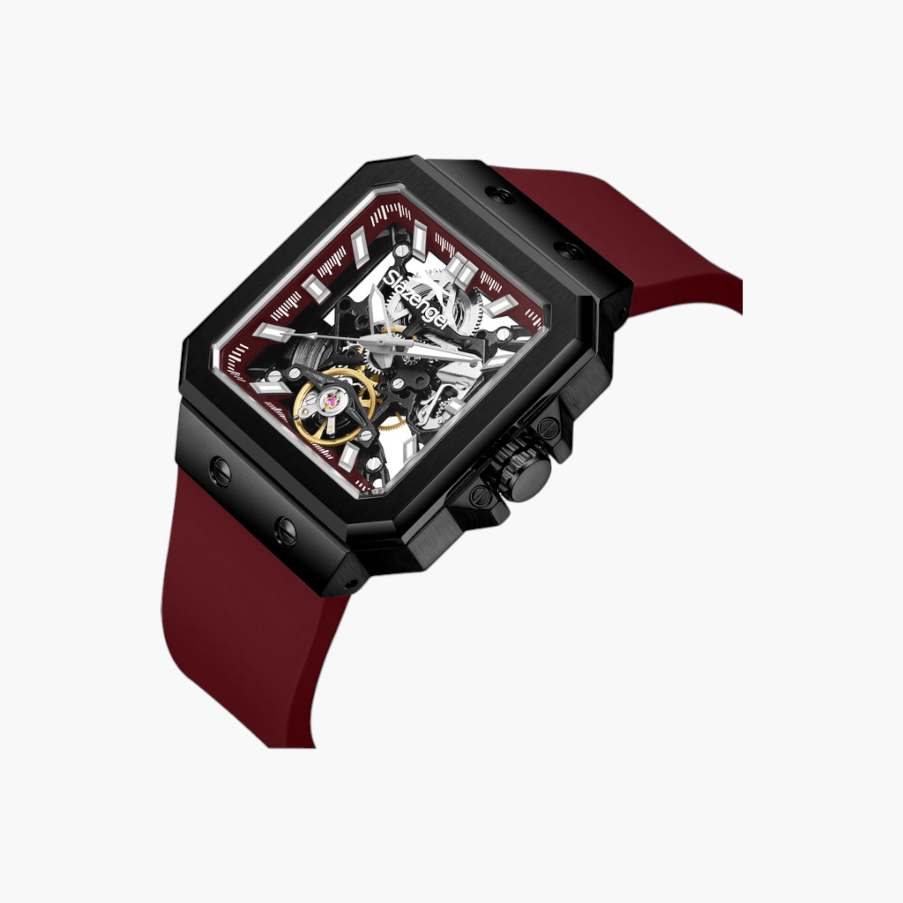 Slazenger Automatic Red Dial Silicone Watch-men-watchesandjewellery-watches-image-2
