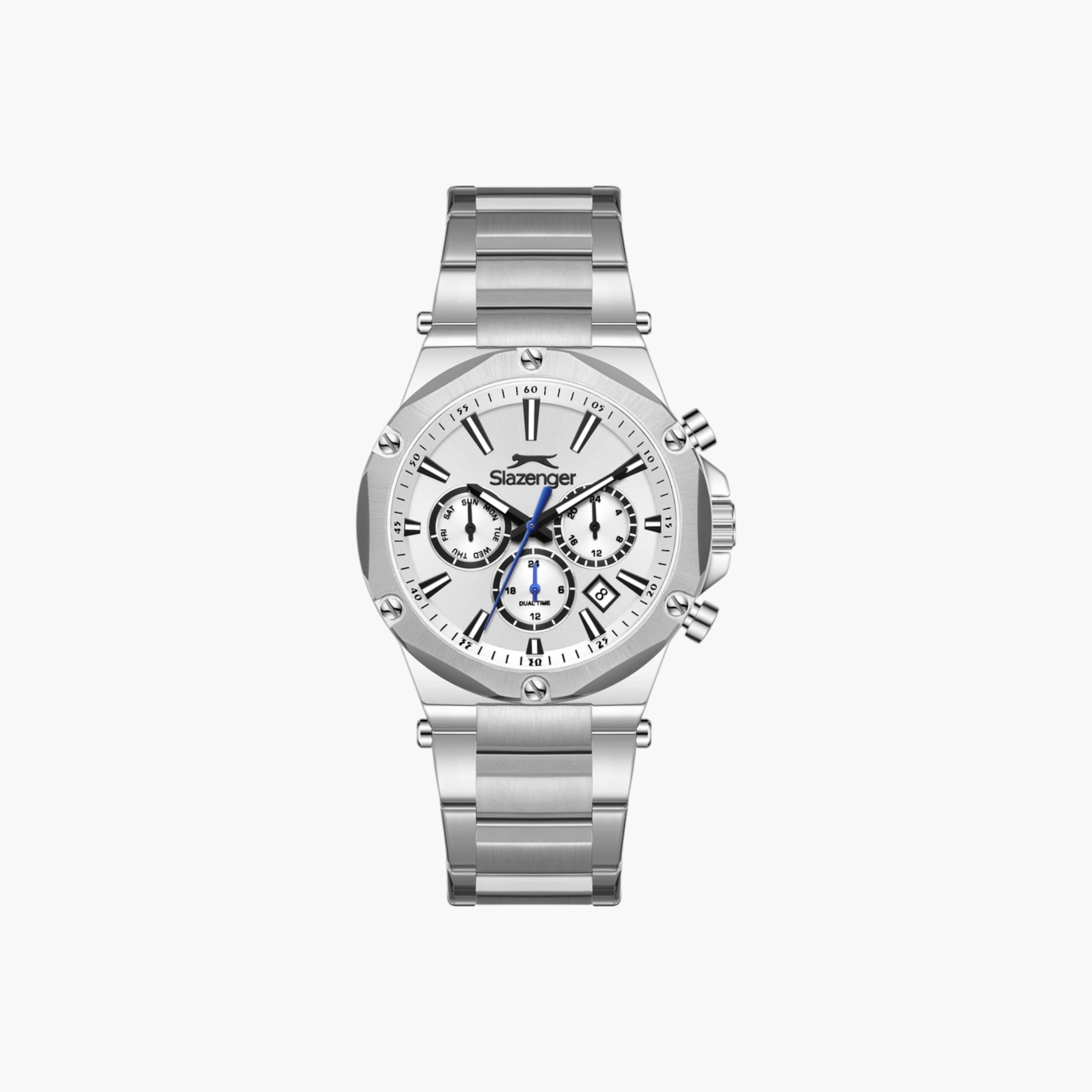 Slazenger Chronograph Silver Dial Metal Watch-men-watchesandjewellery-watches-image-1
